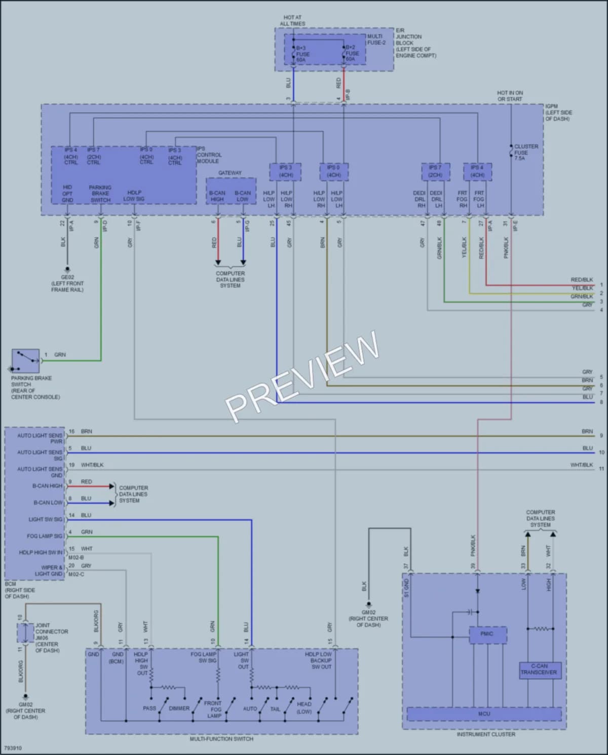 2022 Hyundai Kona Headlights wiring diagram preview