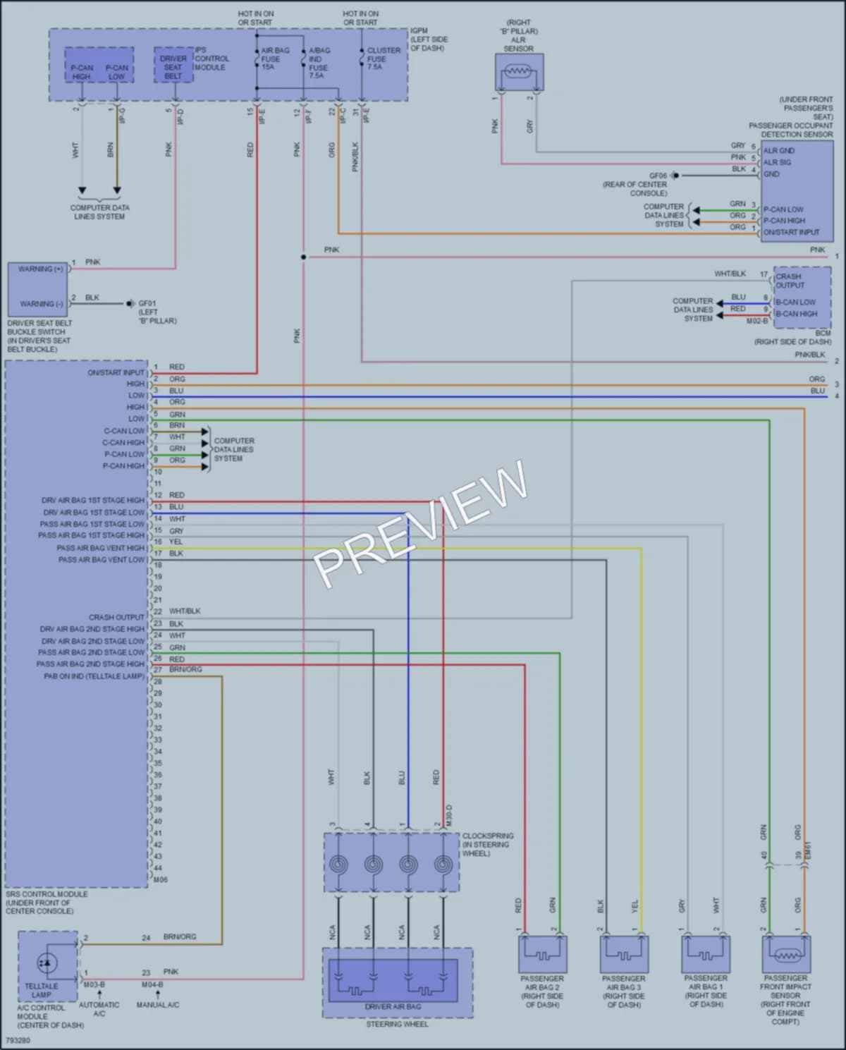 2022 Hyundai Kona Supplemental Restraints wiring diagram preview