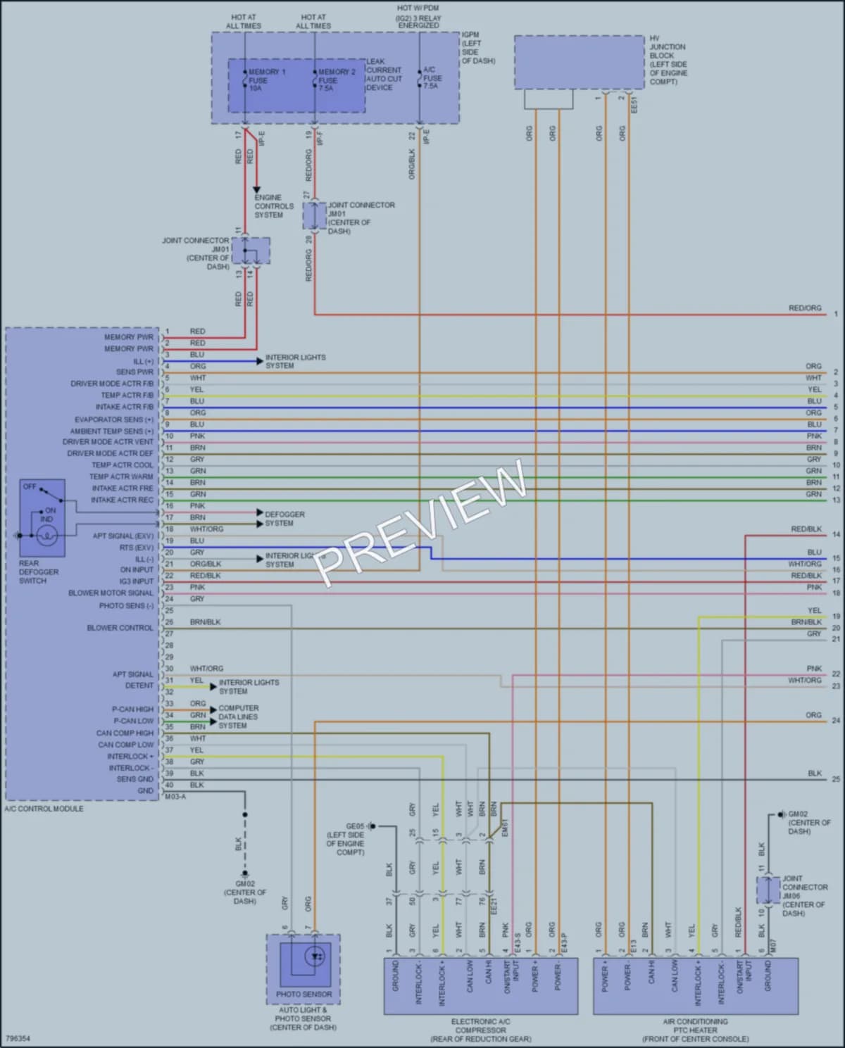 2022 Hyundai KonaElectric Air Conditioning wiring diagram preview