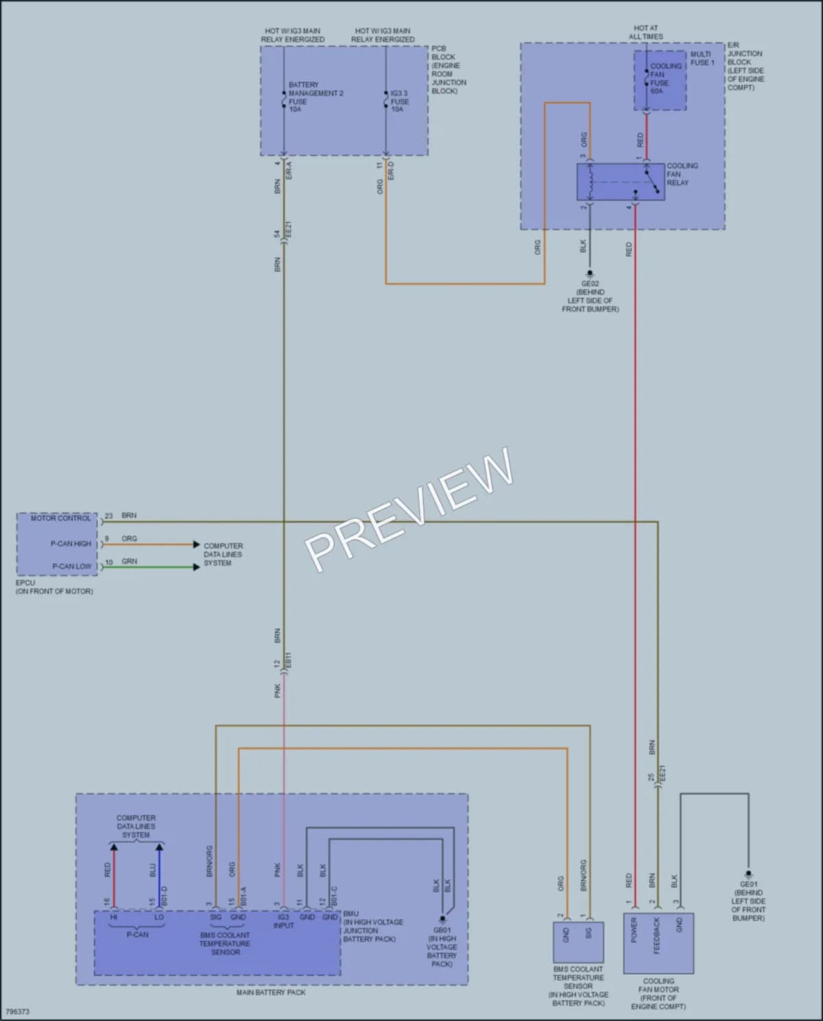 2022 Hyundai KonaElectric Cooling Fan wiring diagram preview