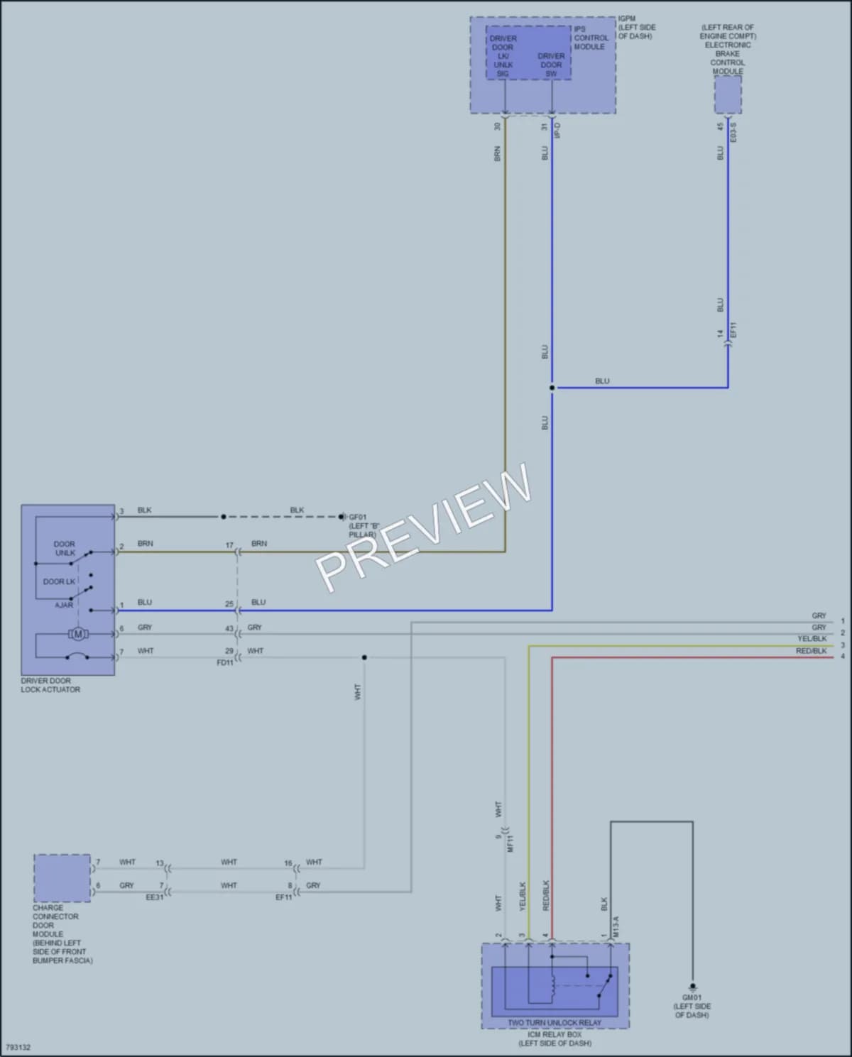 2022 Hyundai KonaElectric Power Door Locks wiring diagram preview