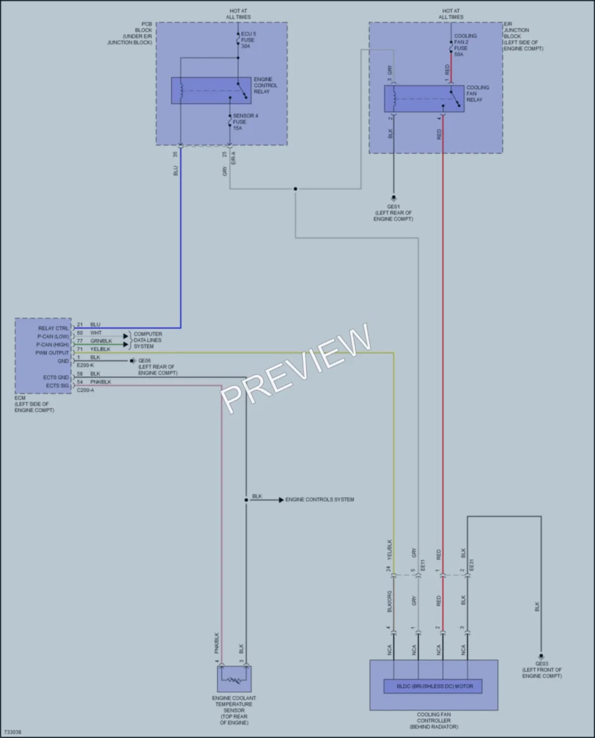 2022 Hyundai Palisade Cooling Fan wiring diagram preview
