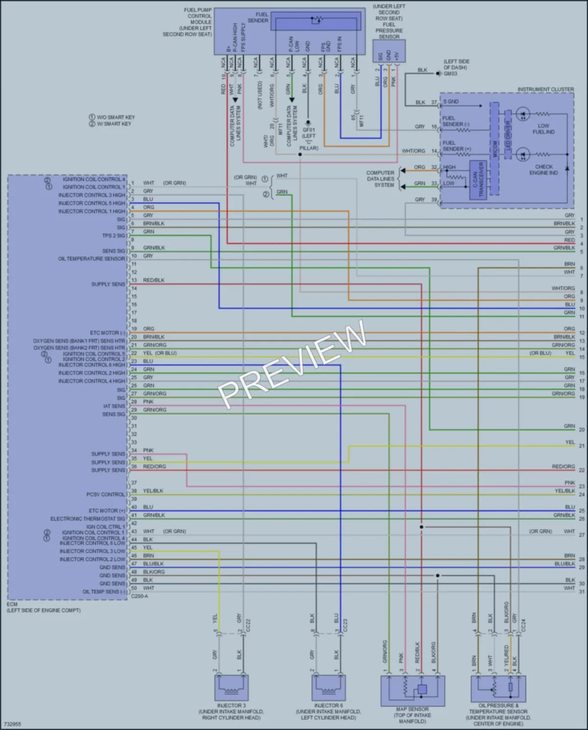 2022 Hyundai Palisade Engine Performance wiring diagram preview