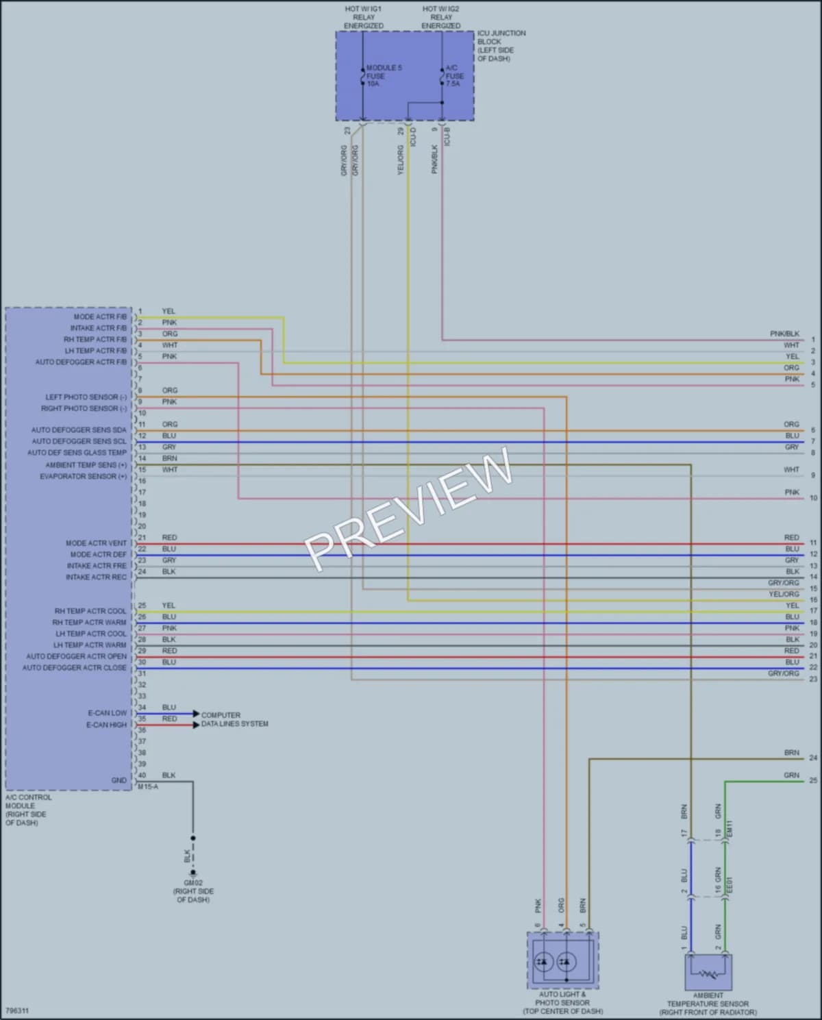 2022 Hyundai SantaCruz Air Conditioning wiring diagram preview