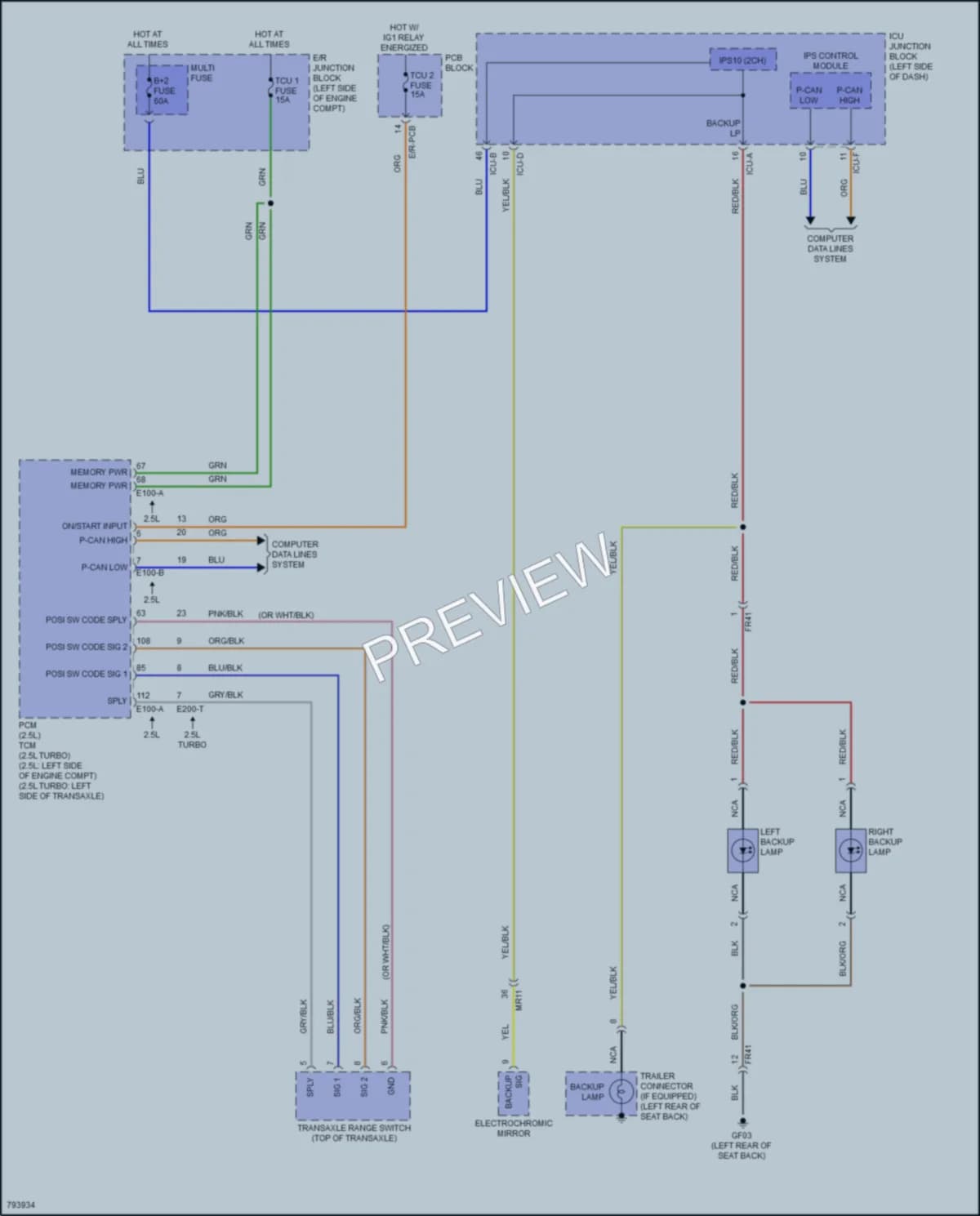 2022 Hyundai SantaCruz Exterior Lights wiring diagram preview