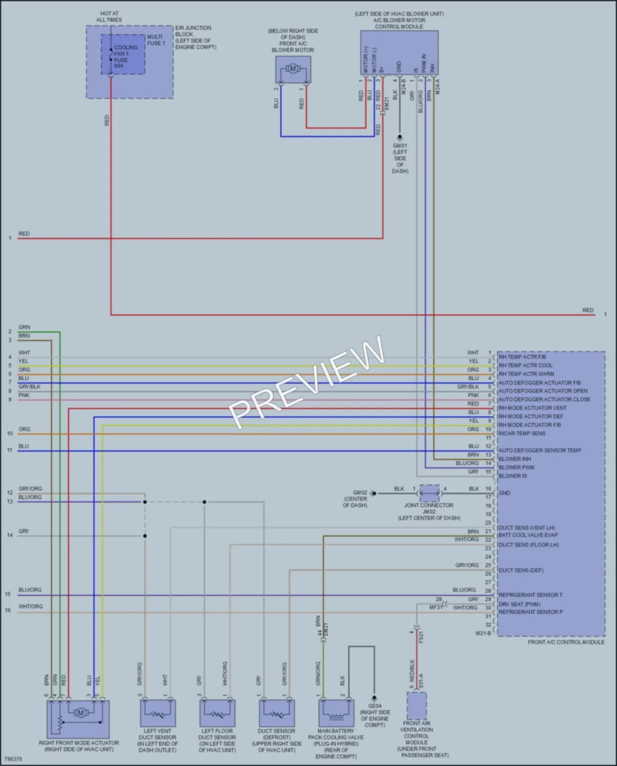 2022 Hyundai SantaFe Air Conditioning wiring diagram preview