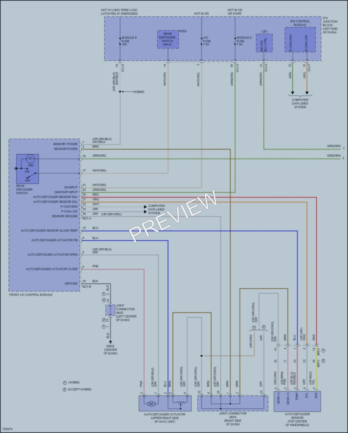 2022 Hyundai SantaFe Defoggers wiring diagram preview