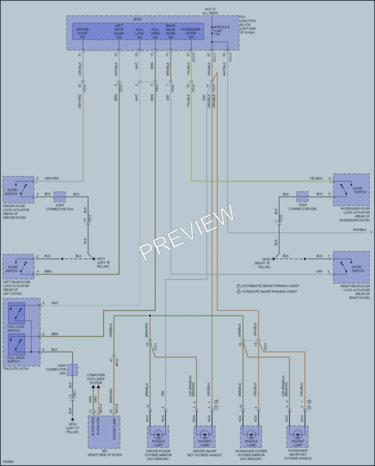 2022 Hyundai SantaFe Interior Lights wiring diagram preview
