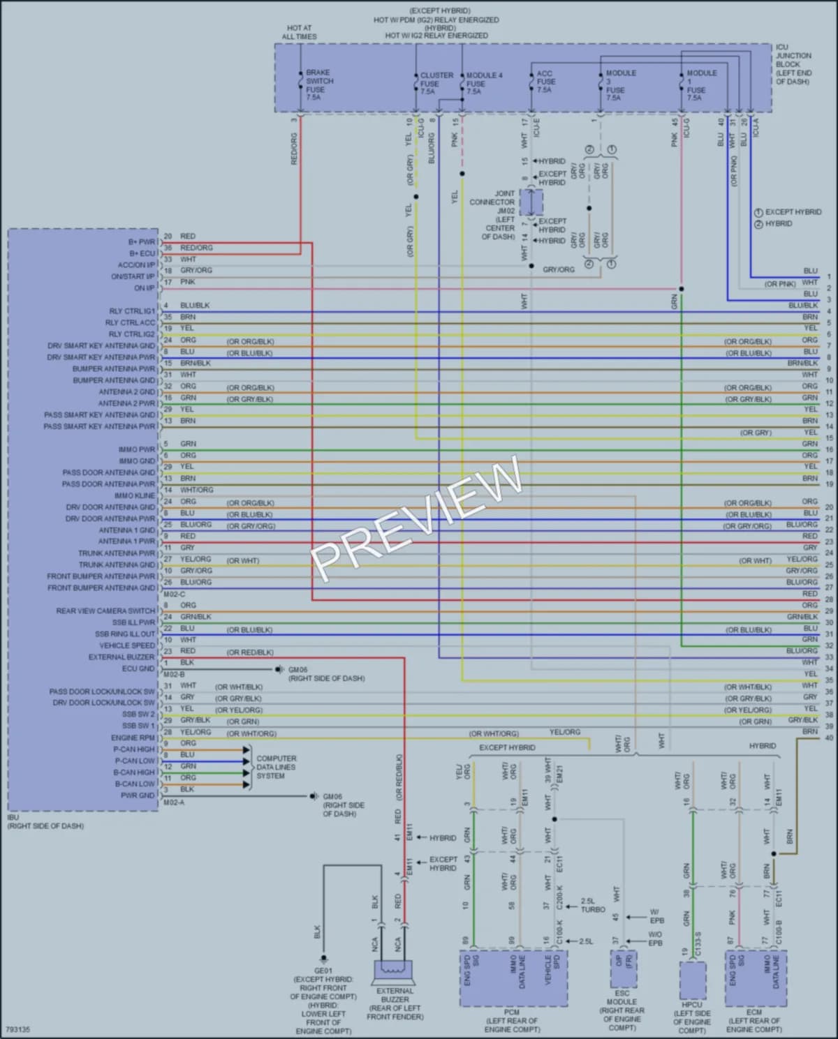 2022 Hyundai SantaFe Power Door Locks wiring diagram preview