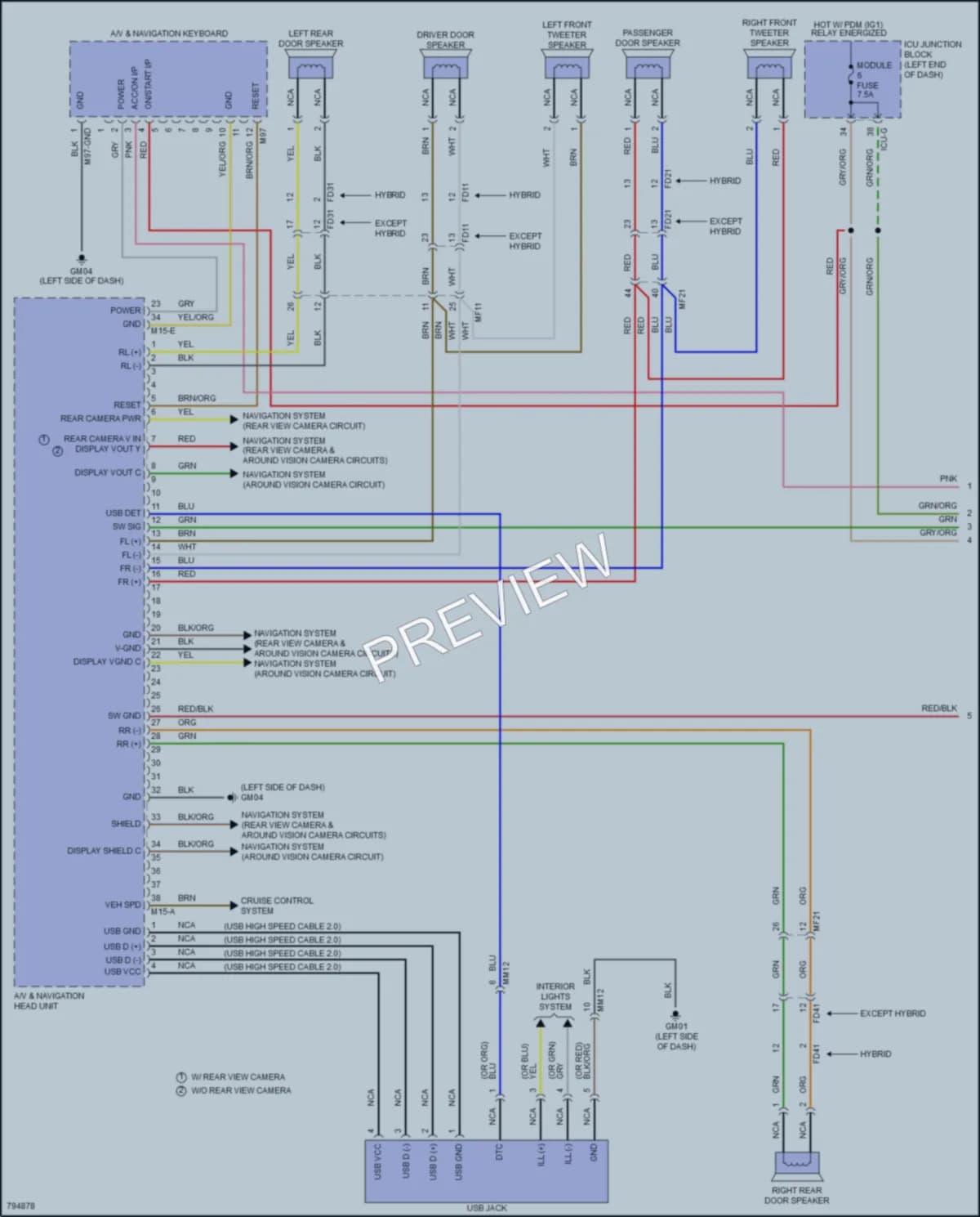 2022 Hyundai SantaFeHybrid Radio wiring diagram preview