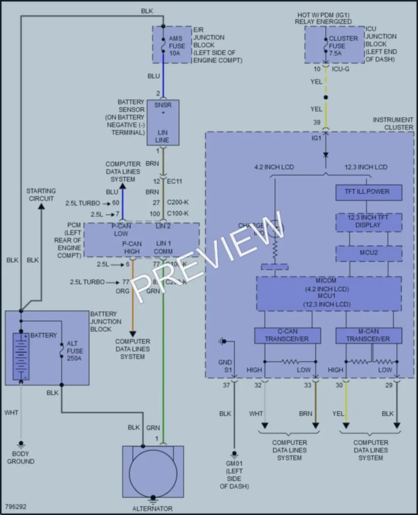2022 Hyundai SantaFeHybrid Starting Charging wiring diagram preview