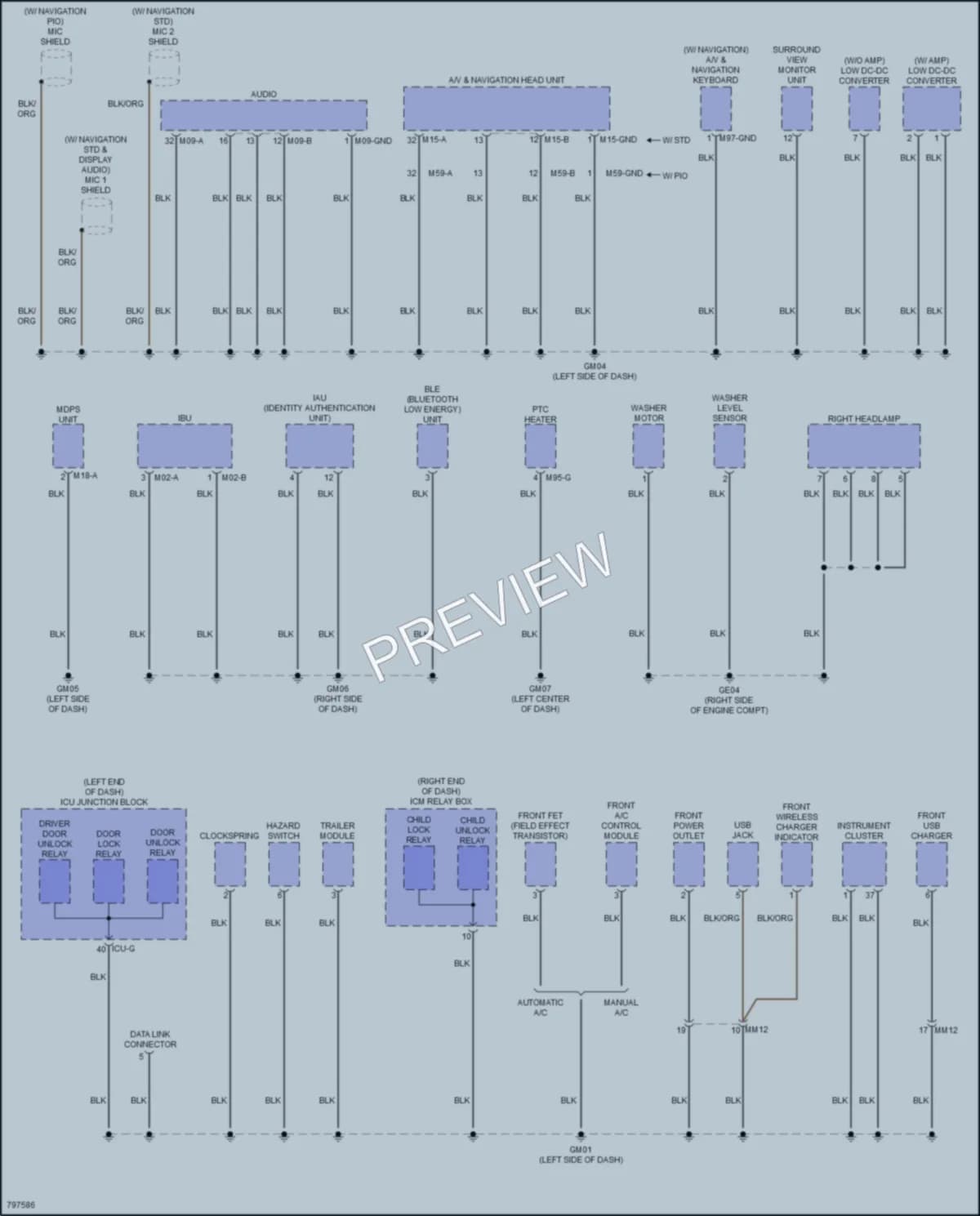 2022 Hyundai SantaFePlugIn Ground Distribution wiring diagram preview