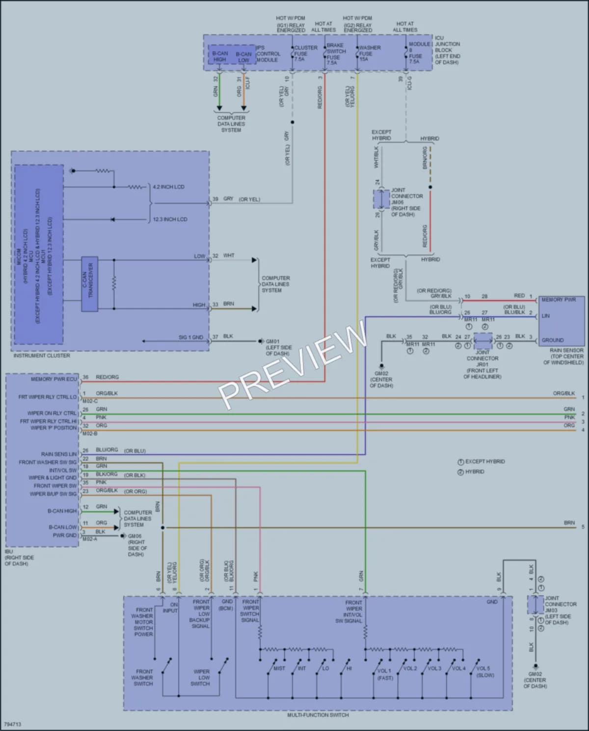 2022 Hyundai SantaFePlugIn Wiper Washer wiring diagram preview