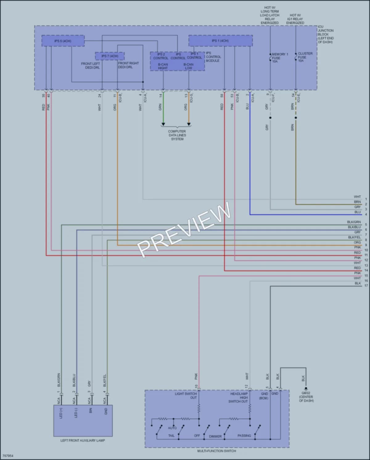 2022 Hyundai Sonata Headlights wiring diagram preview