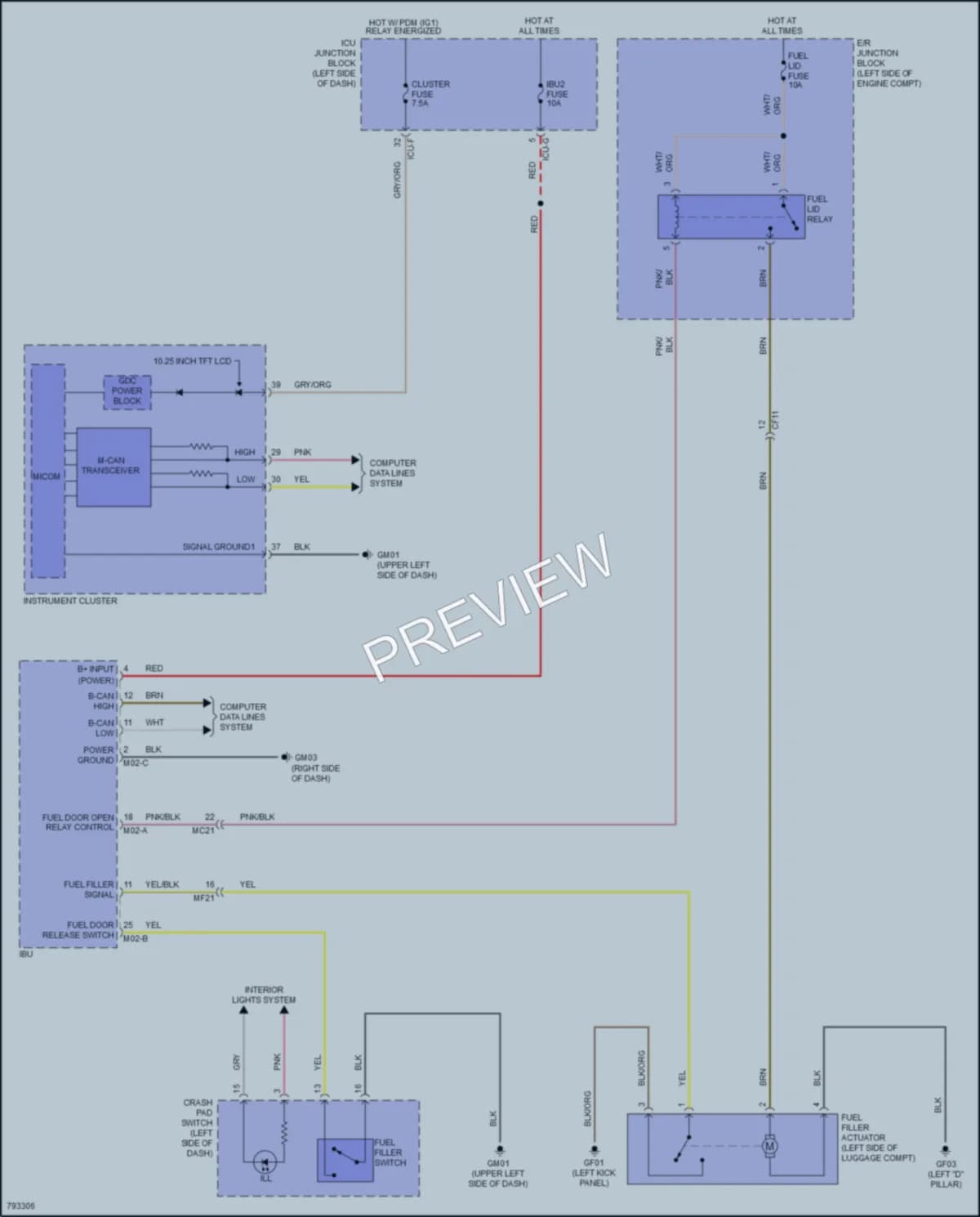 2022 Hyundai Tucson Trunk Tailgate Fuel Door wiring diagram preview