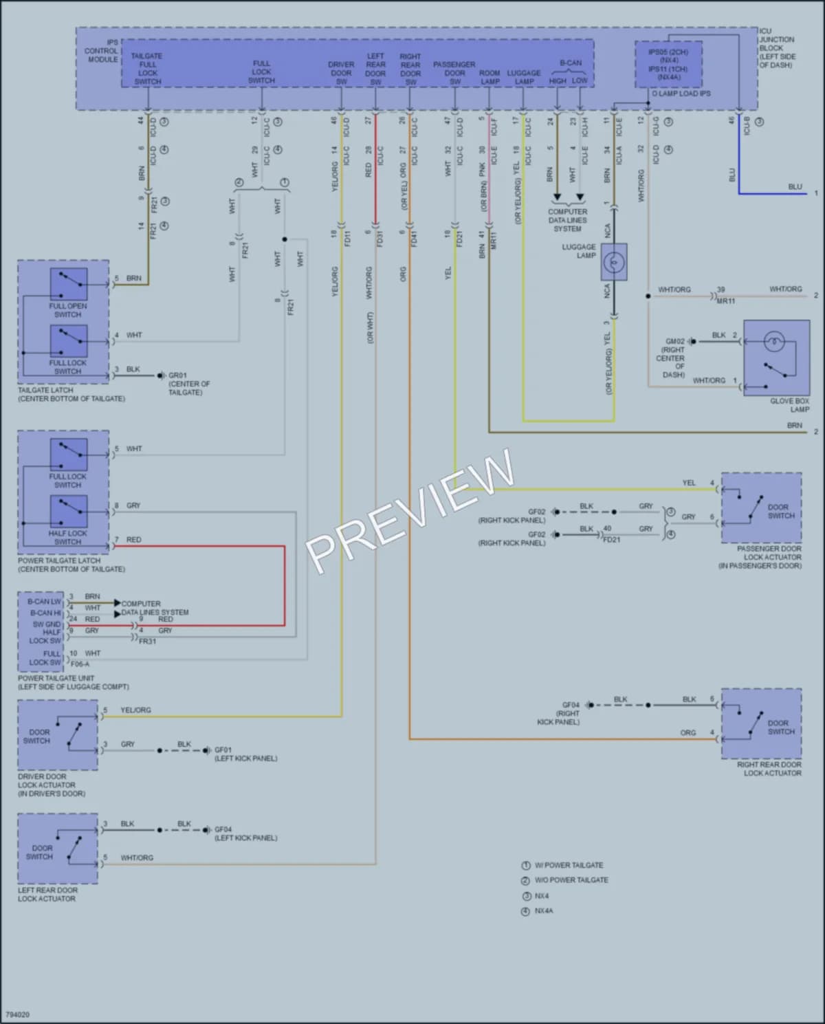 2022 Hyundai TucsonHybrid Interior Lights wiring diagram preview