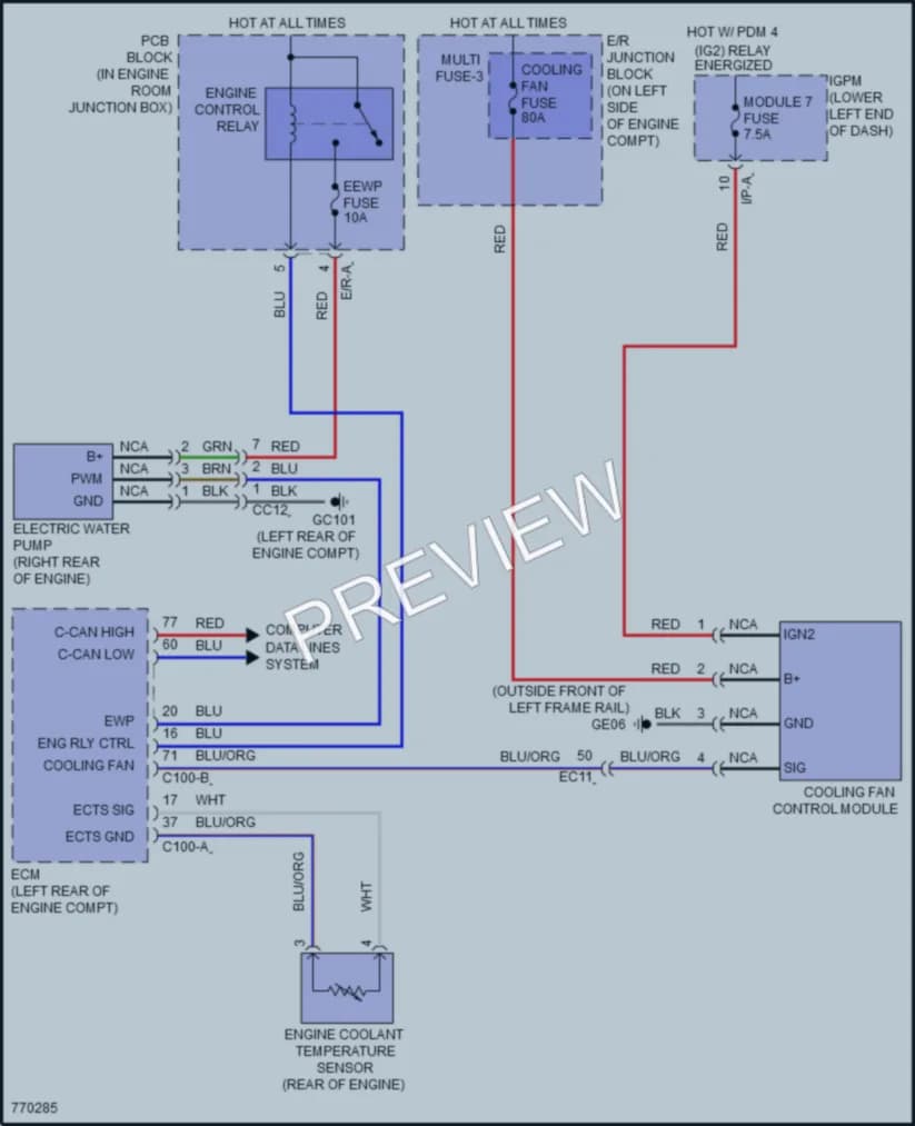 2022 Hyundai Veloster Cooling Fan wiring diagram preview