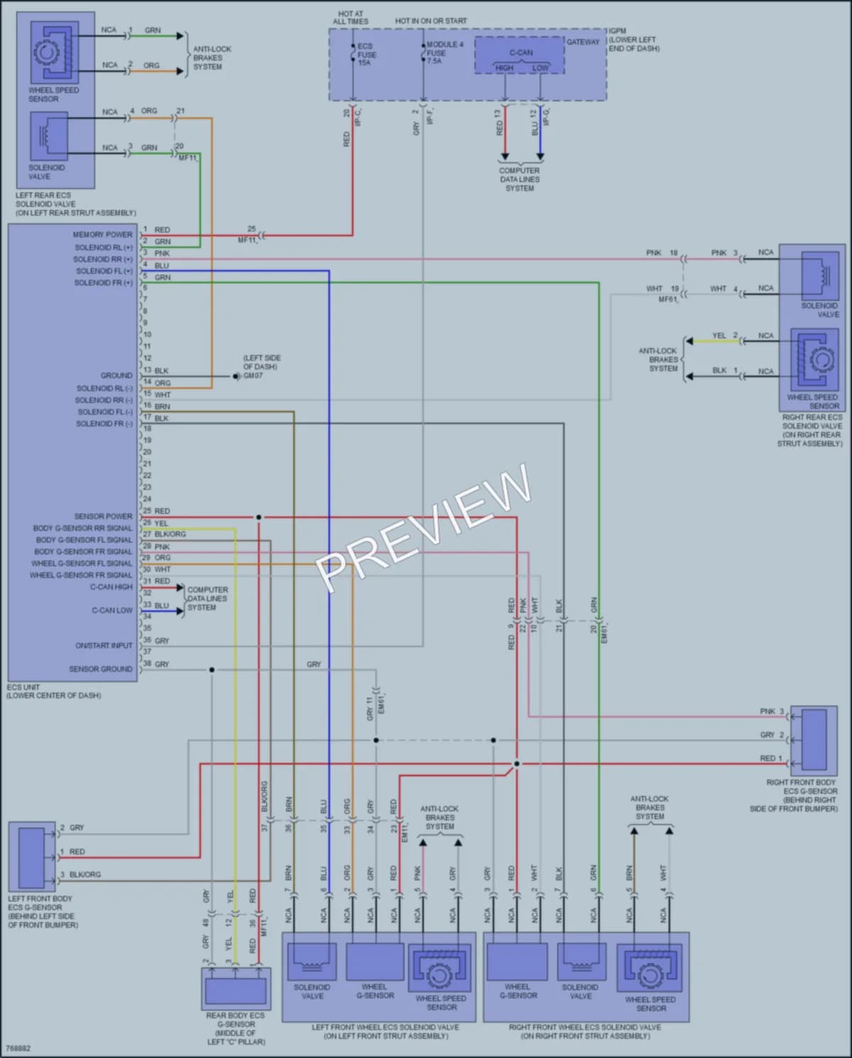 2022 Hyundai Veloster Electronic Suspension wiring diagram preview