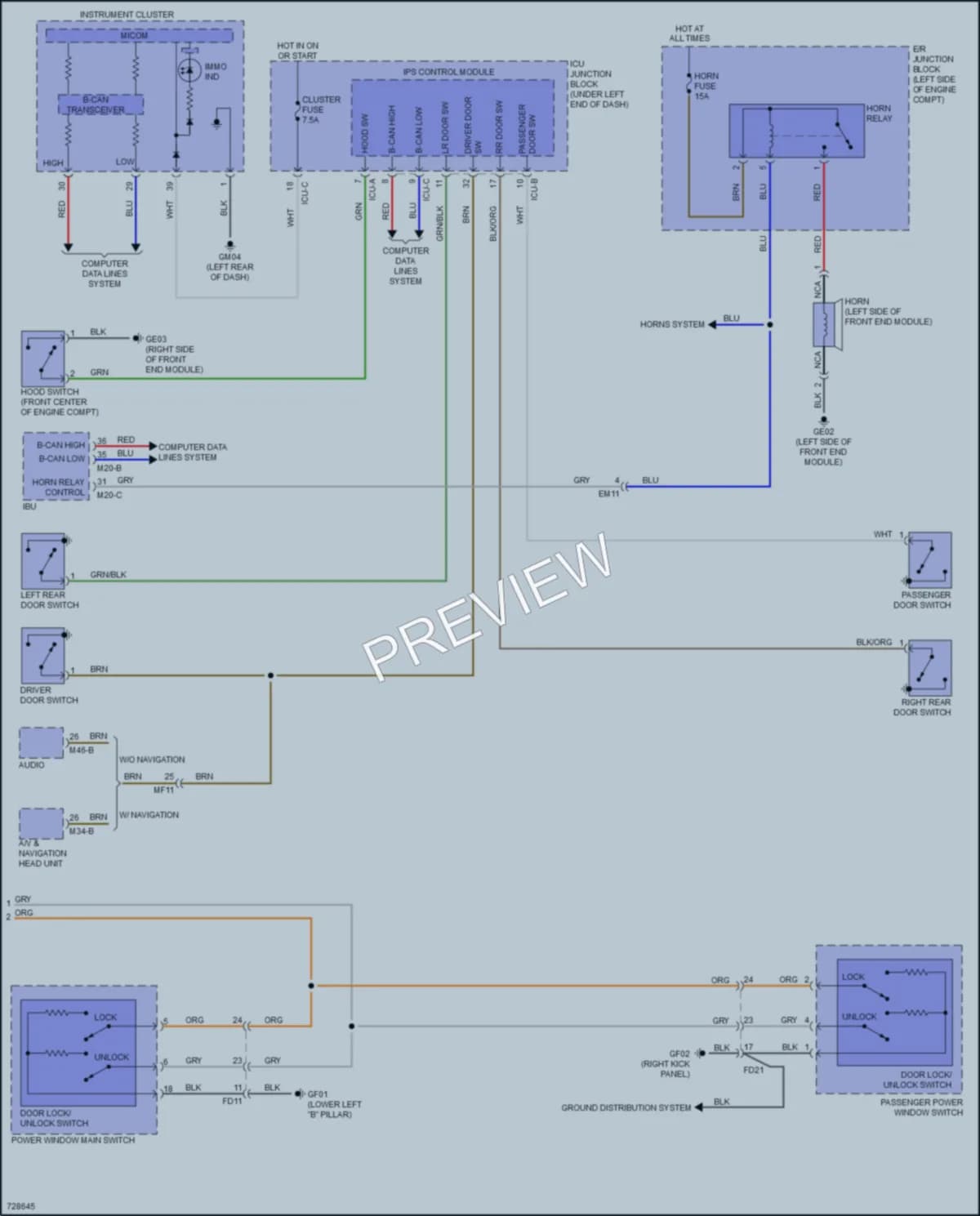 2022 Hyundai Venue Anti Theft wiring diagram preview