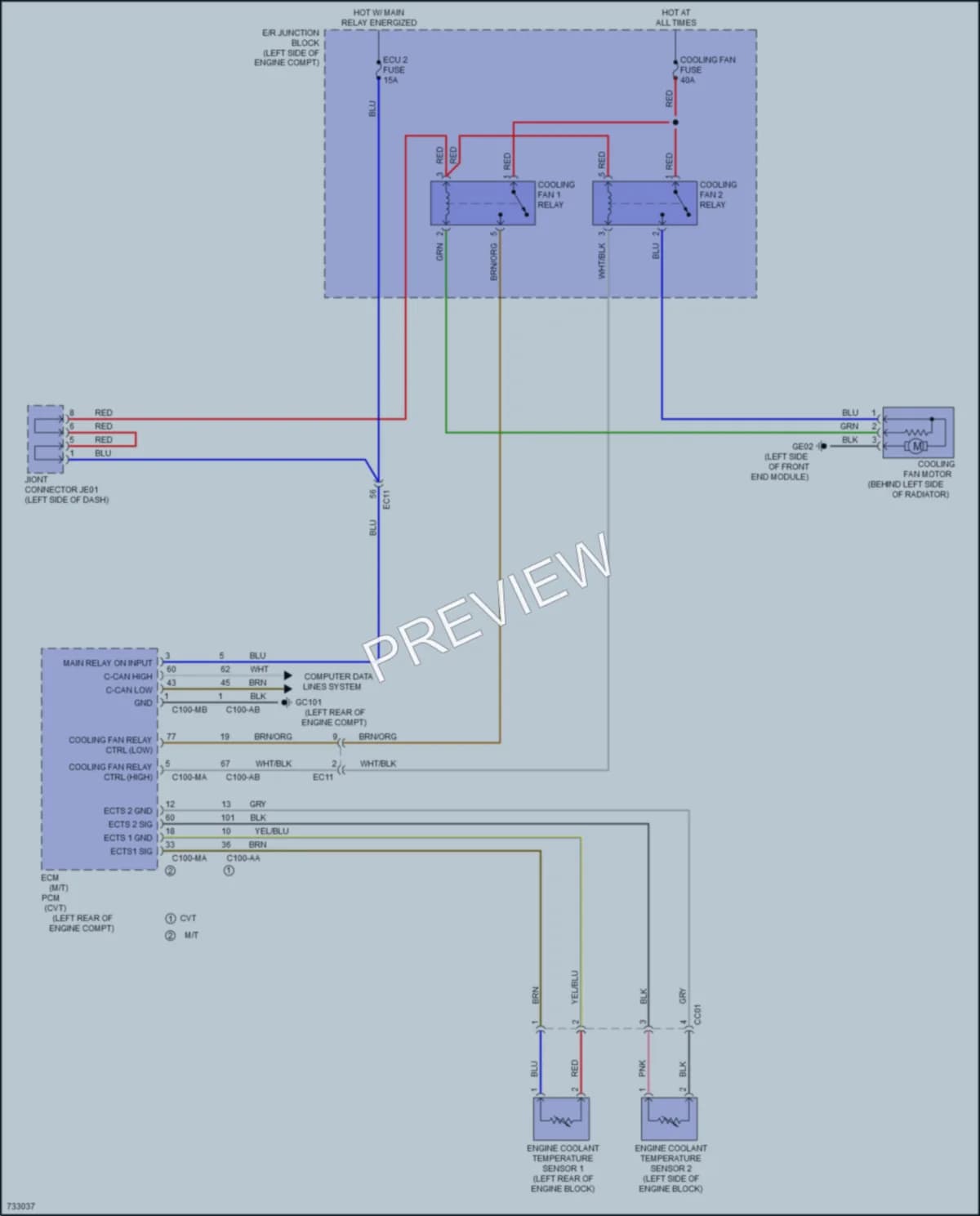 2022 Hyundai Venue Cooling Fan wiring diagram preview