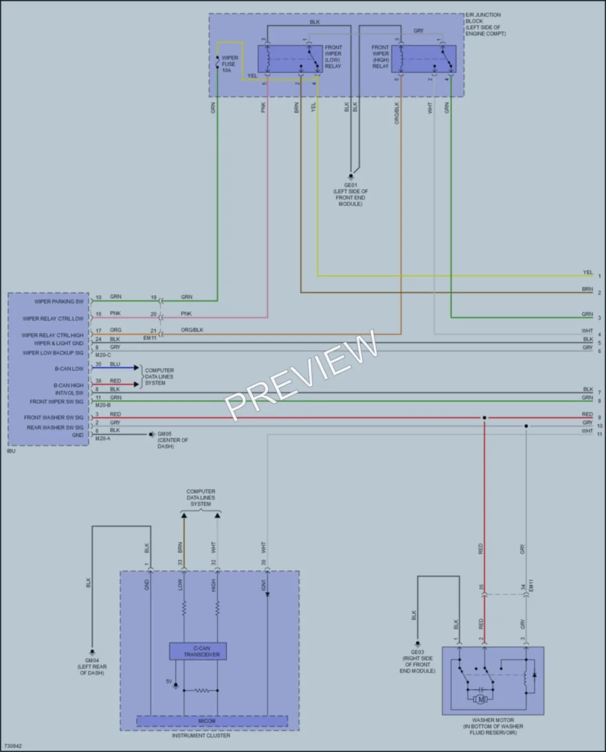 2022 Hyundai Venue Wiper Washer wiring diagram preview