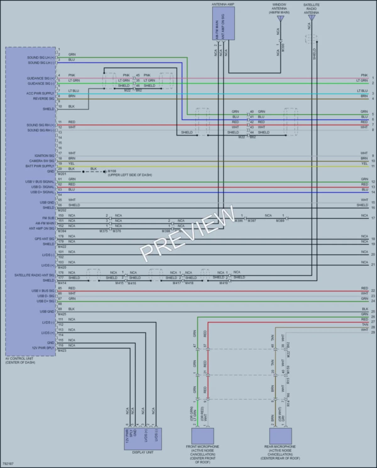 2022 Infiniti Q50 Radio wiring diagram preview