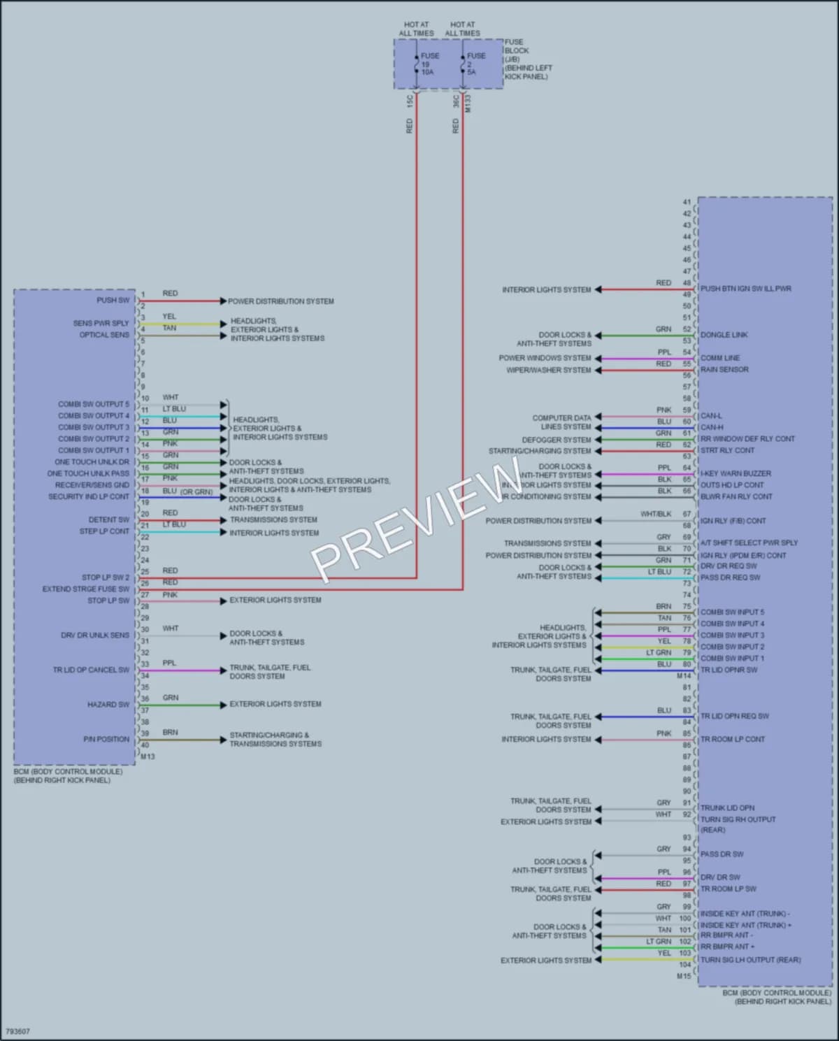 2022 Infiniti Q60 Body Control Modules wiring diagram preview