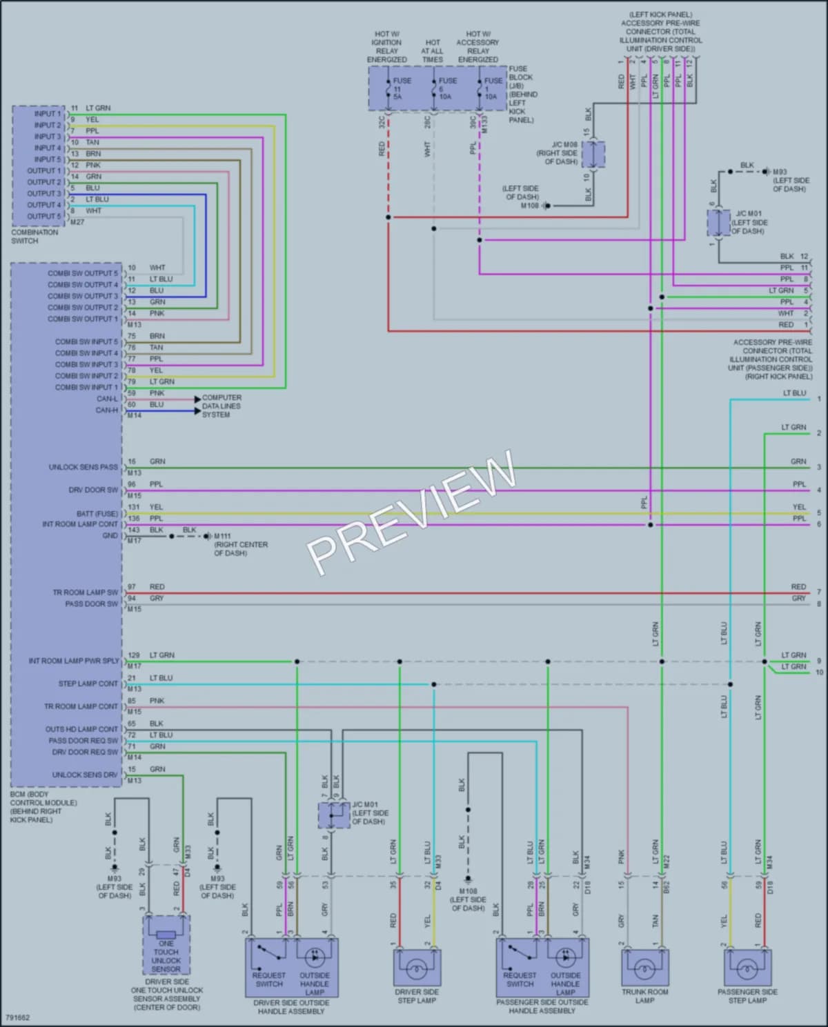 2022 Infiniti Q60 Interior Lights wiring diagram preview