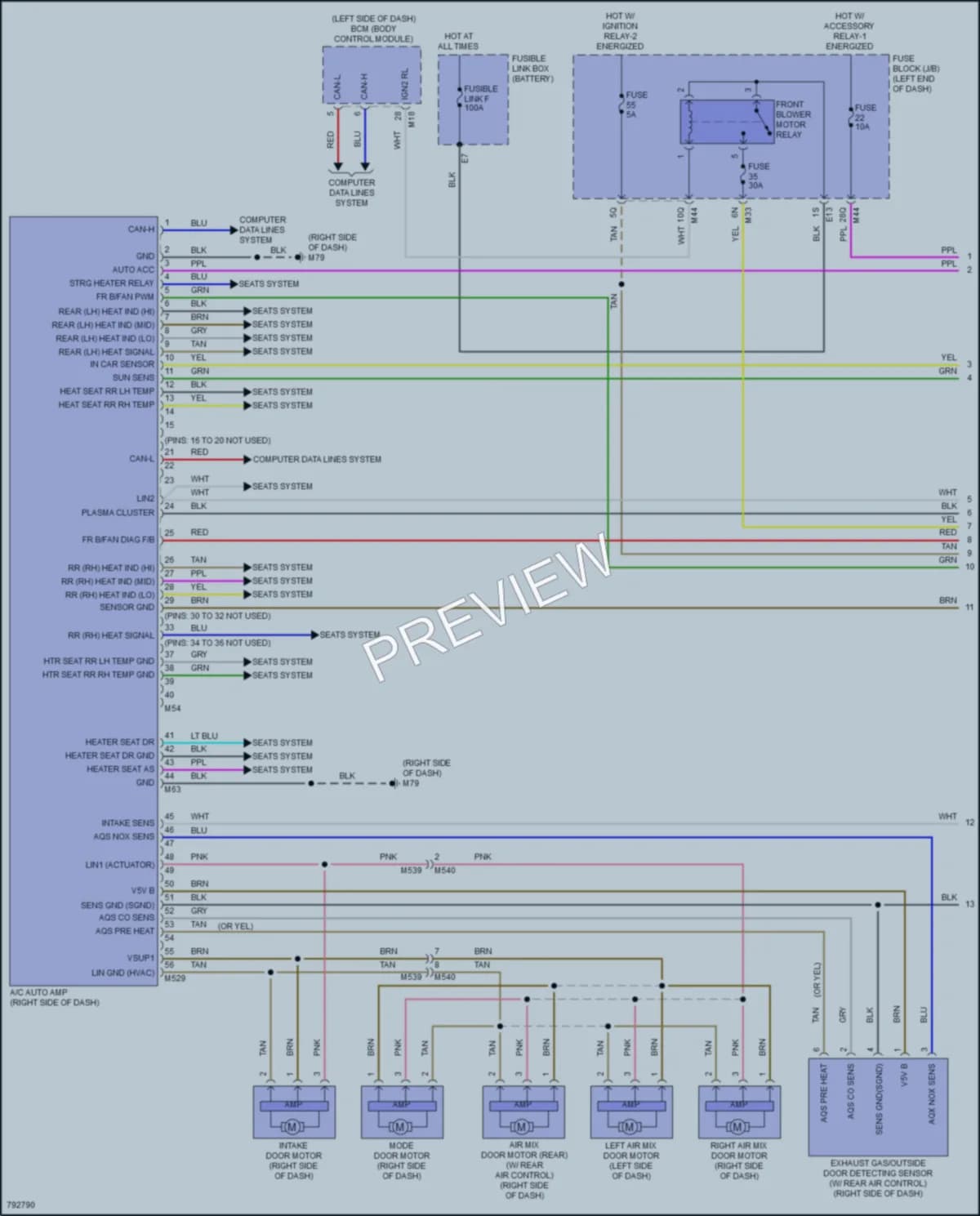 2022 Infiniti QX50 Air Conditioning wiring diagram preview