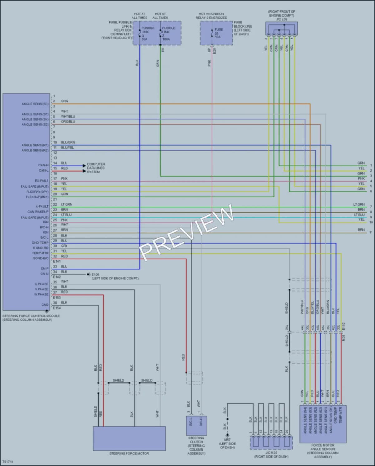 2022 Infiniti QX50 Electronic Power Steering wiring diagram preview