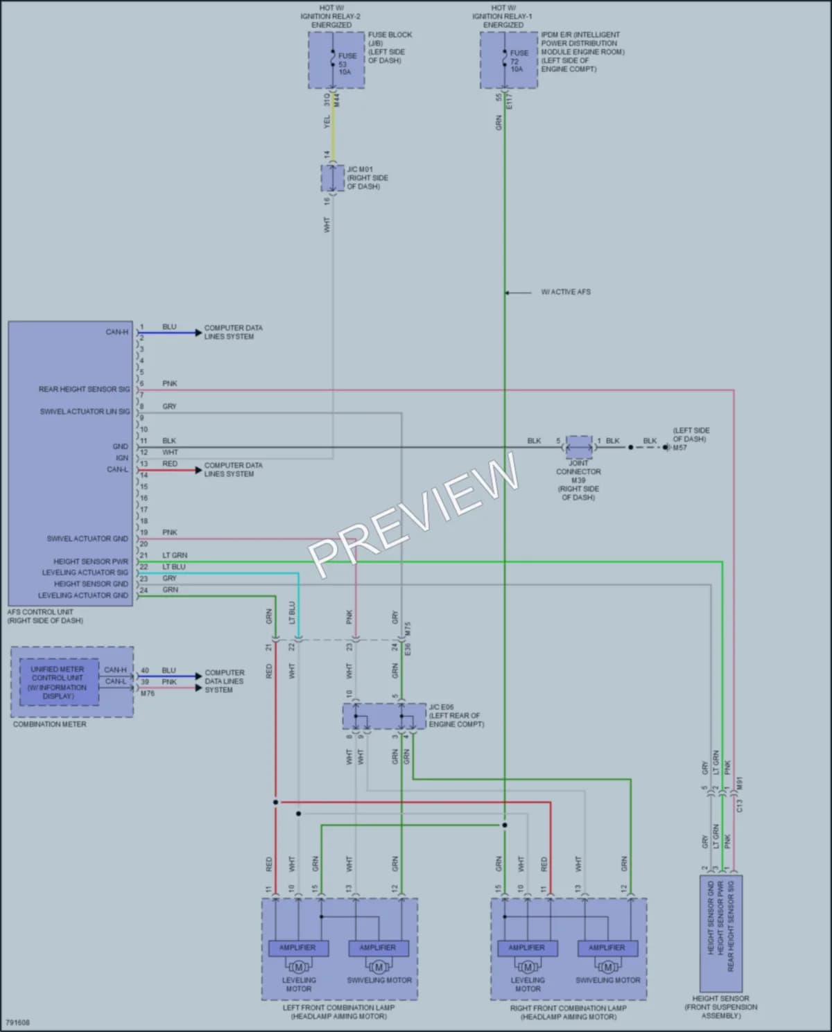 2022 Infiniti QX50 Headlights wiring diagram preview