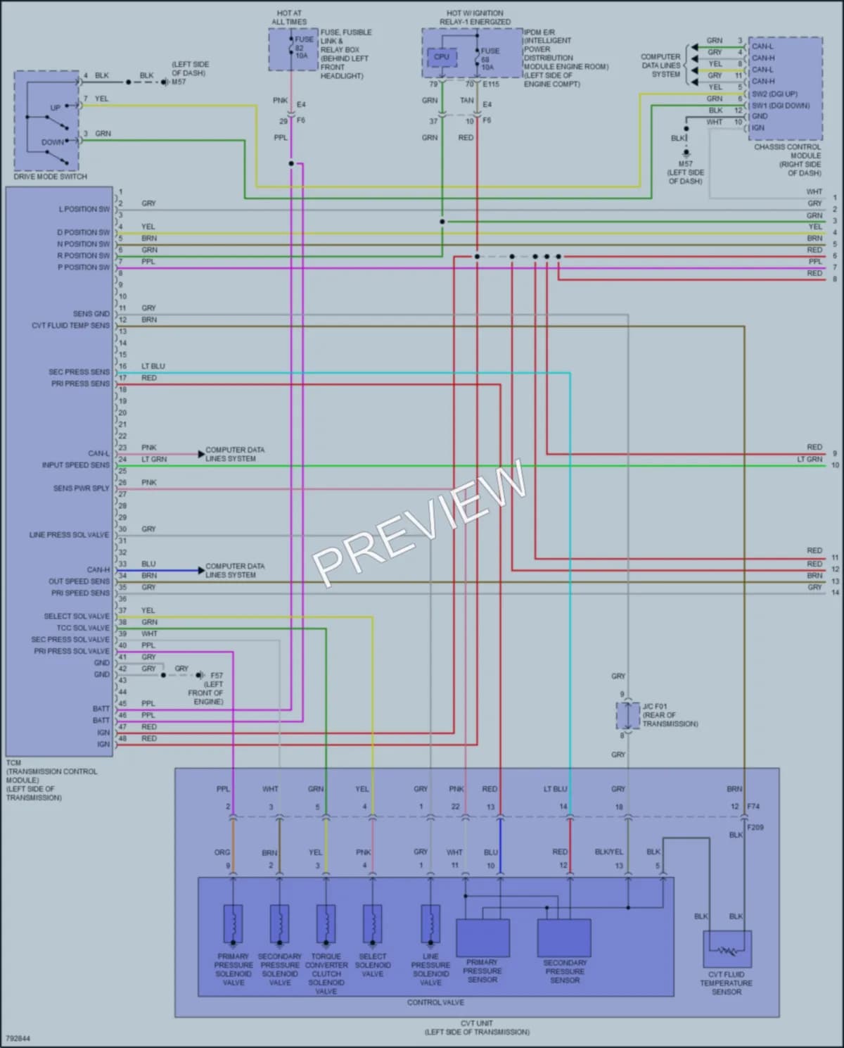 2022 Infiniti QX50 Transmission wiring diagram preview