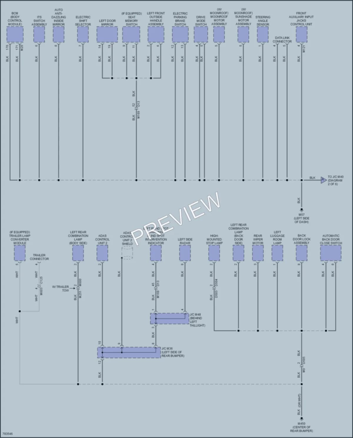2022 Infiniti QX55 Ground Distribution wiring diagram preview