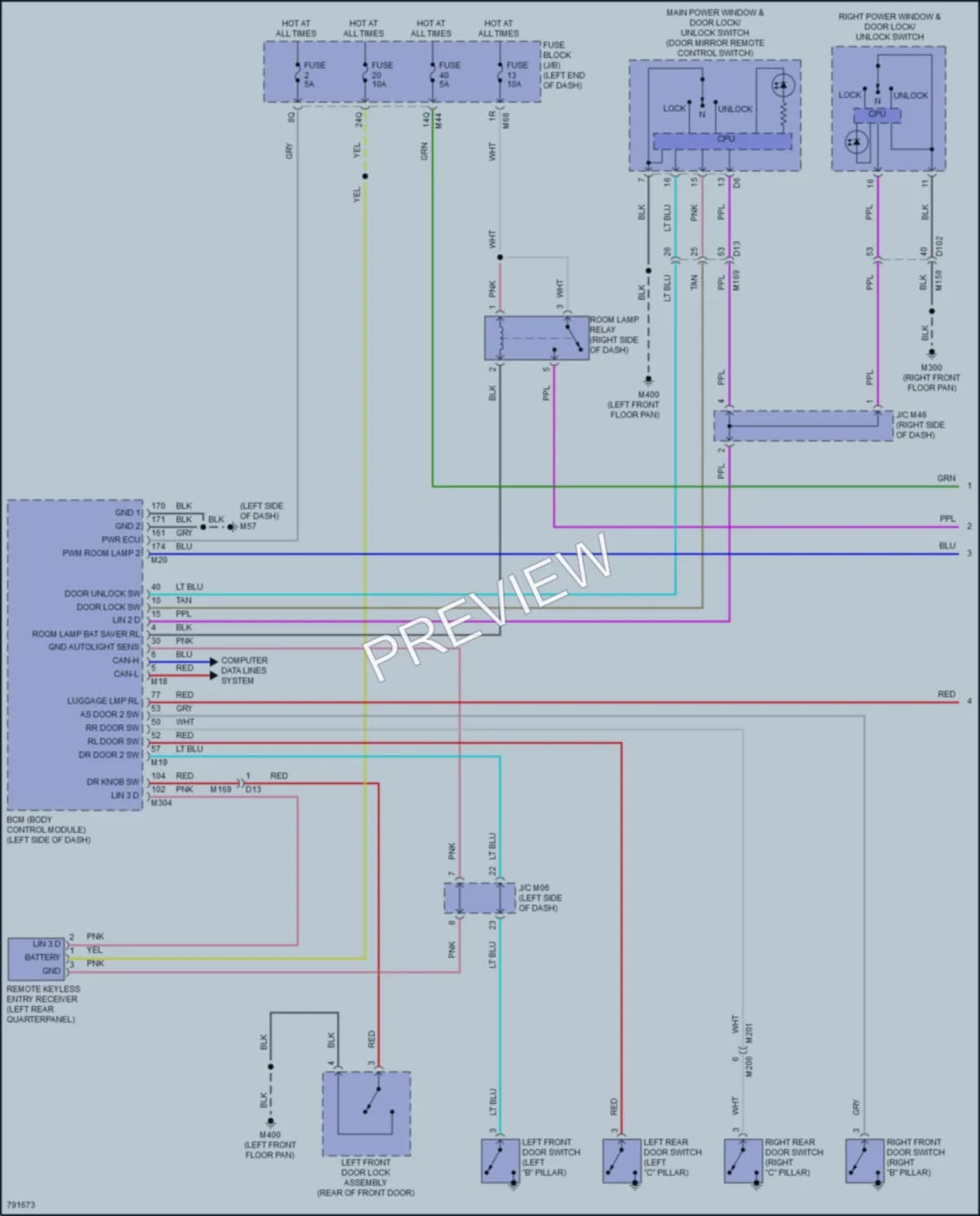 2022 Infiniti QX55 Interior Lights wiring diagram preview