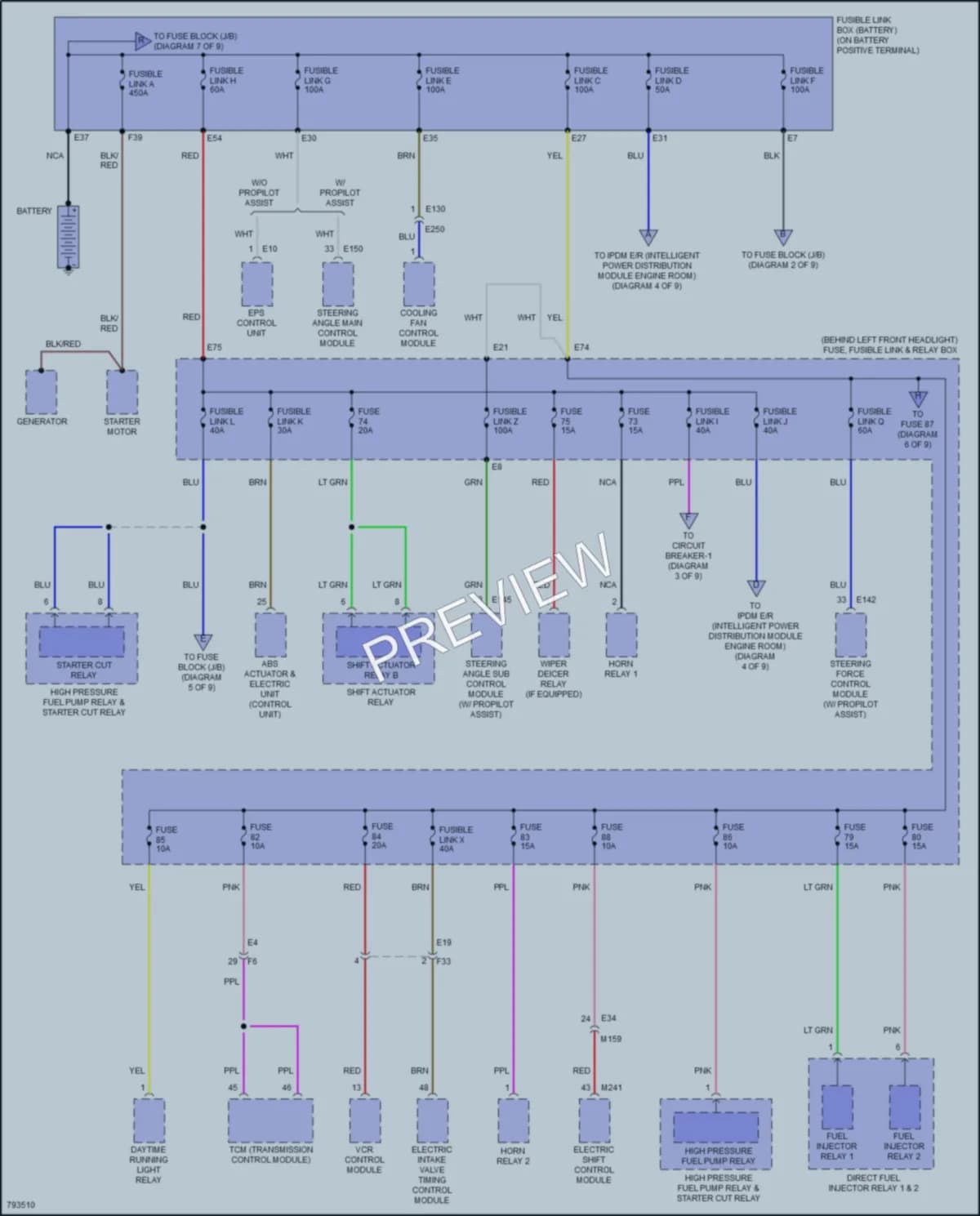 2022 Infiniti QX55 Power Distribution wiring diagram preview