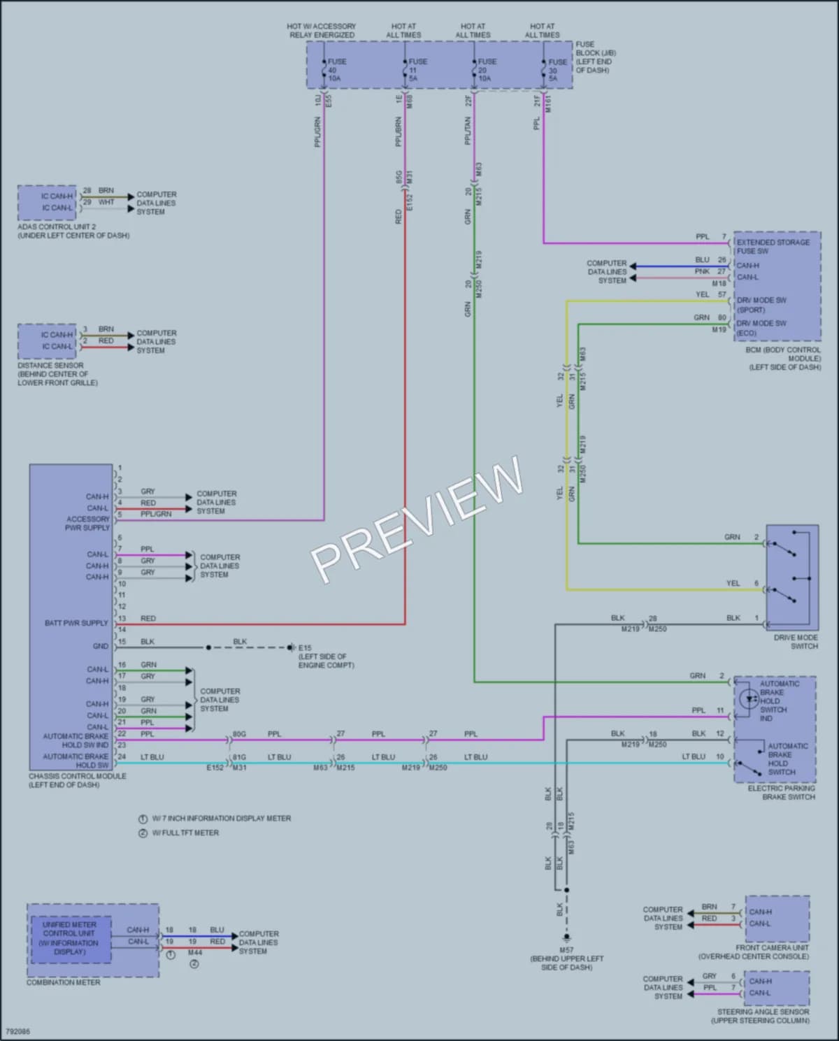 2022 Infiniti QX60 Electronic Suspension wiring diagram preview