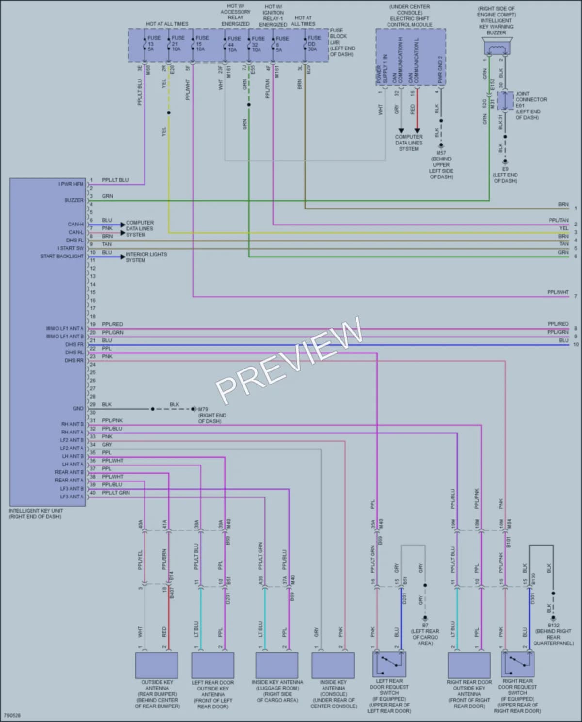 2022 Infiniti QX60 Power Door Locks wiring diagram preview