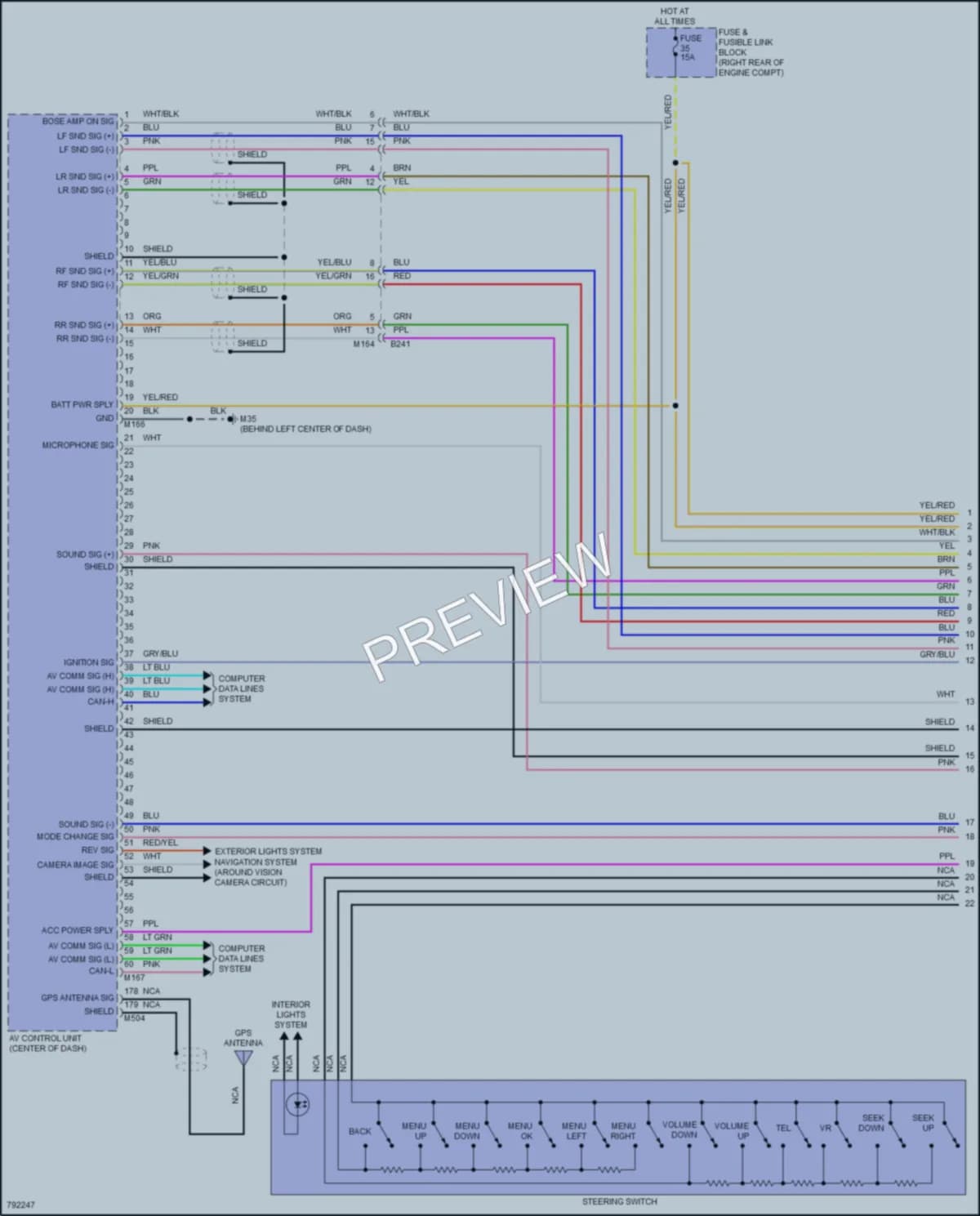 2022 Infiniti QX80 Radio wiring diagram preview