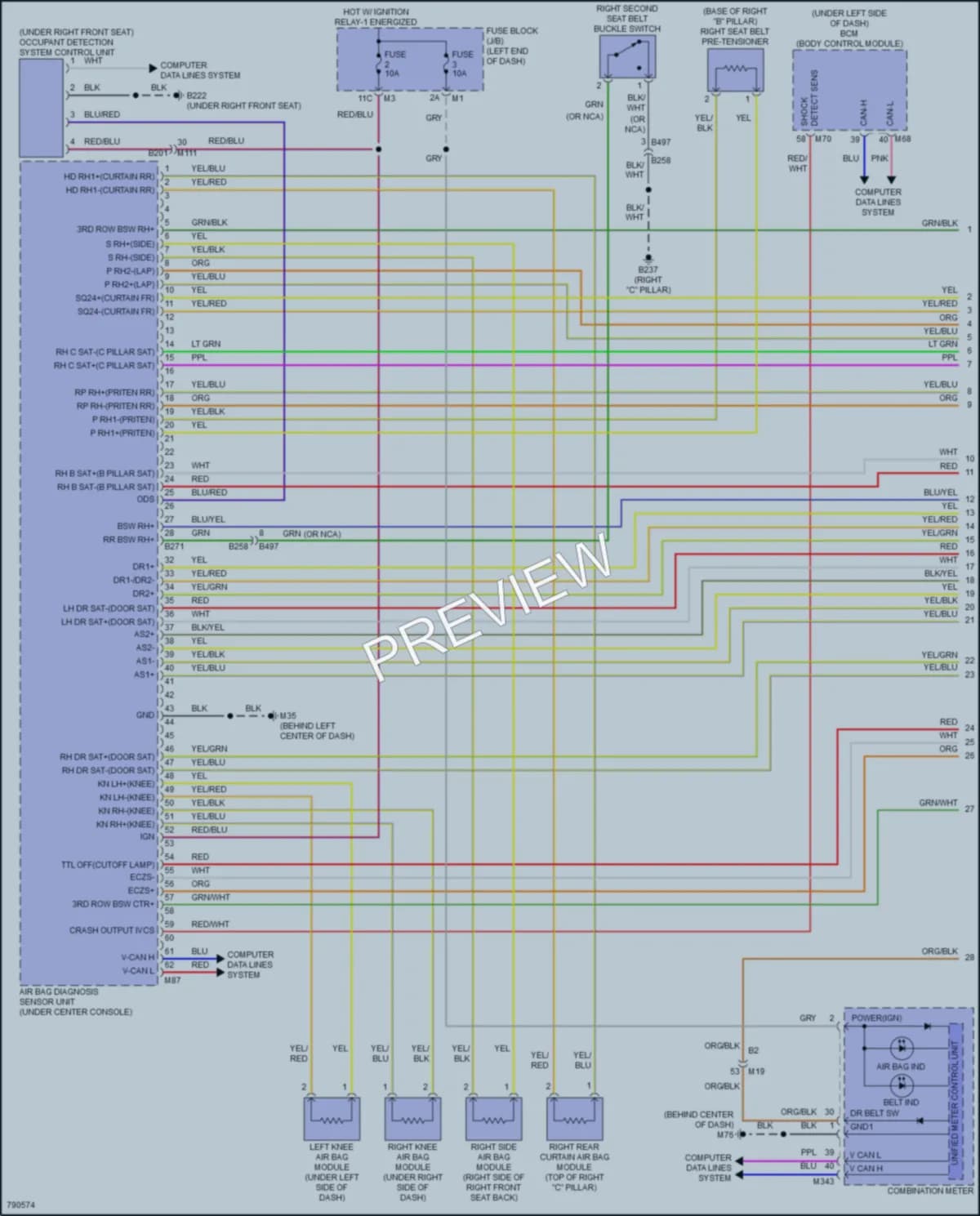 2022 Infiniti QX80 Supplemental Restraints wiring diagram preview