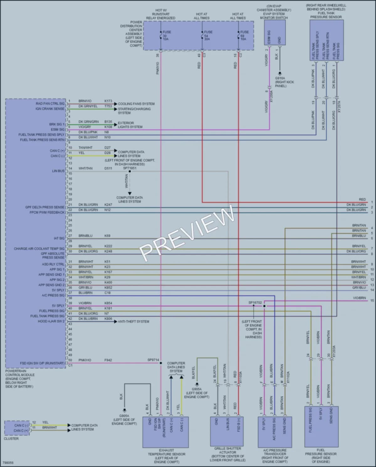 2022 Jeep Cherokee Engine Performance wiring diagram preview