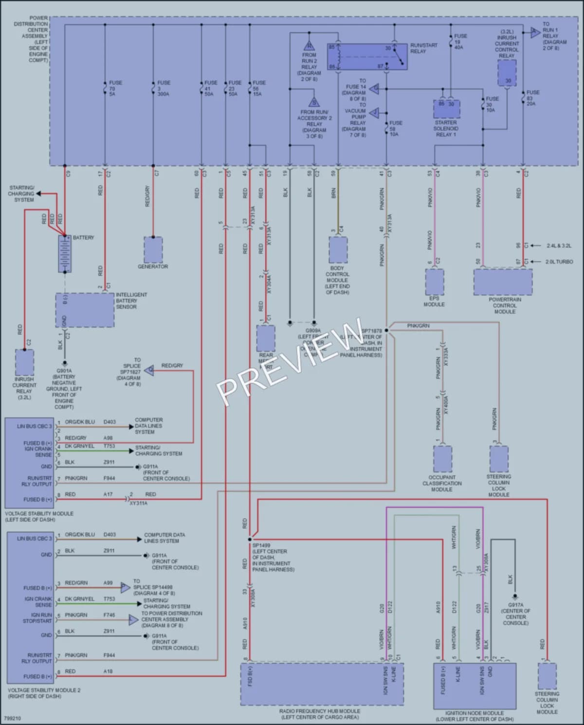 2022 Jeep Cherokee Power Distribution wiring diagram preview