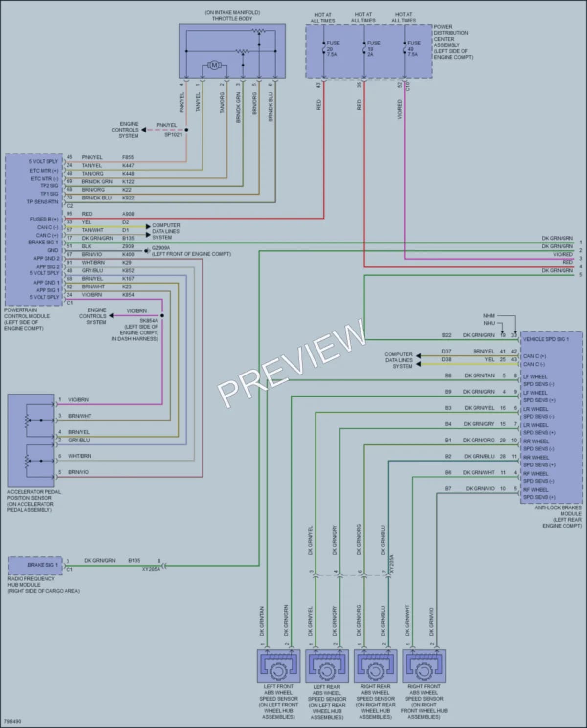 2022 Jeep Compass Cruise Control wiring diagram preview