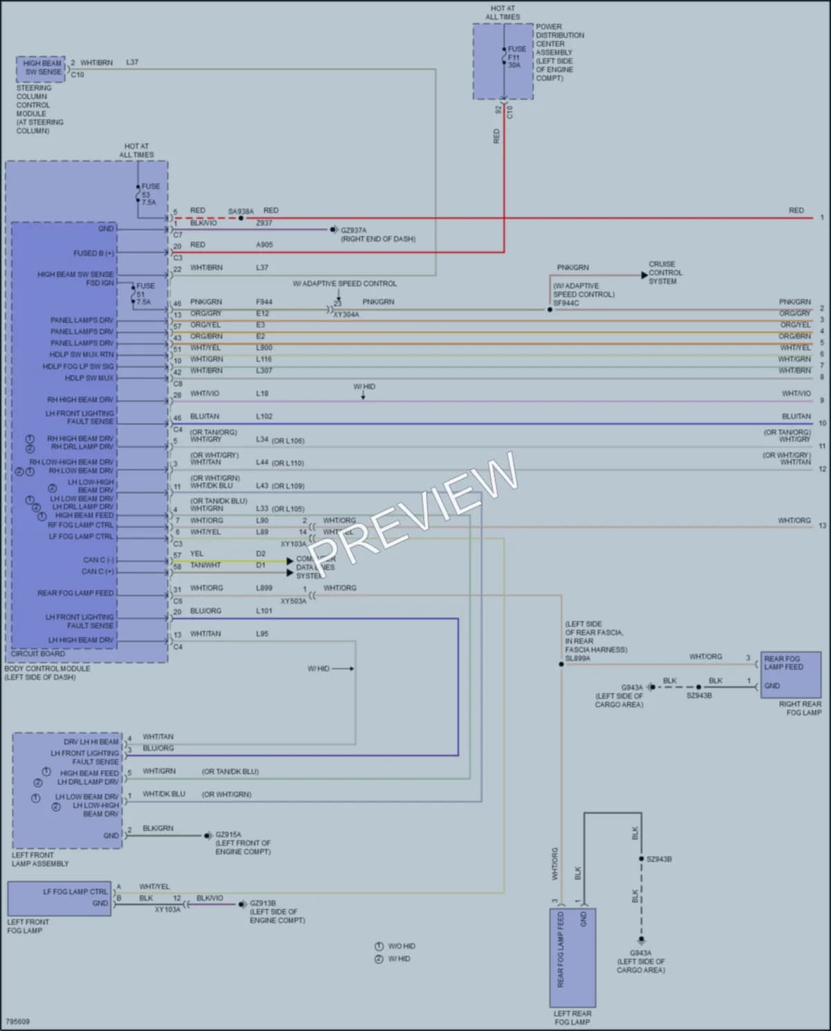 2022 Jeep Compass Headlights wiring diagram preview