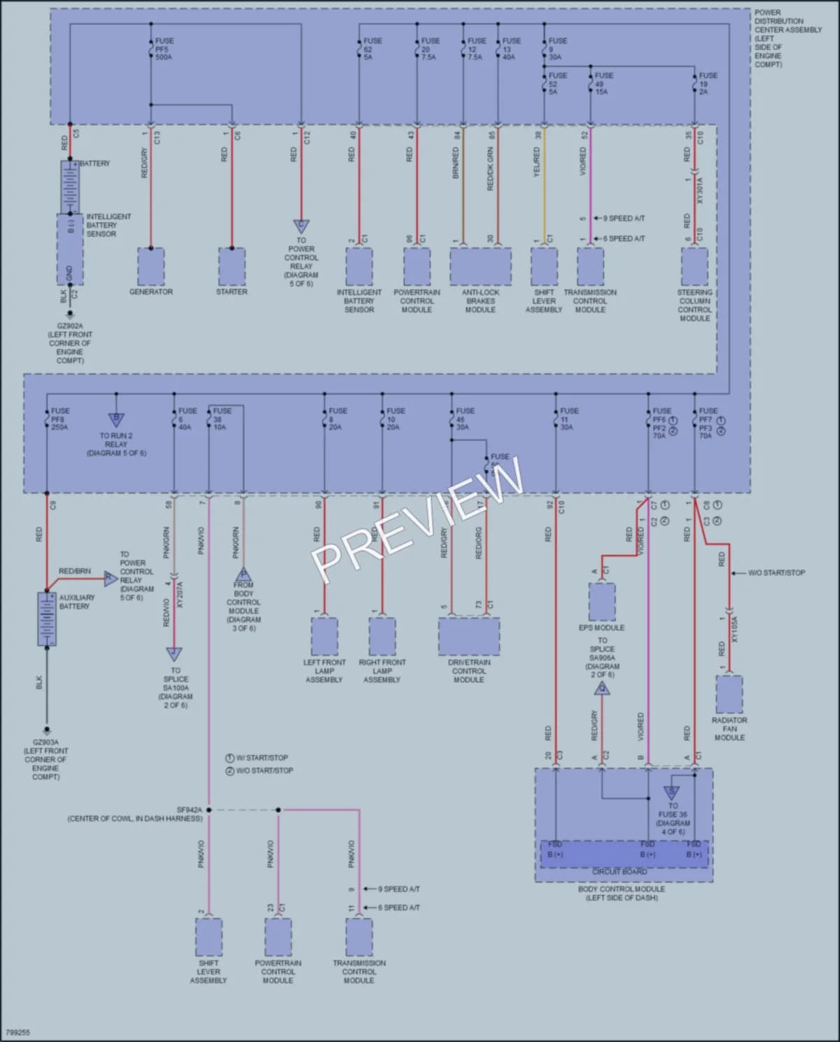 2022 Jeep Compass Power Distribution wiring diagram preview