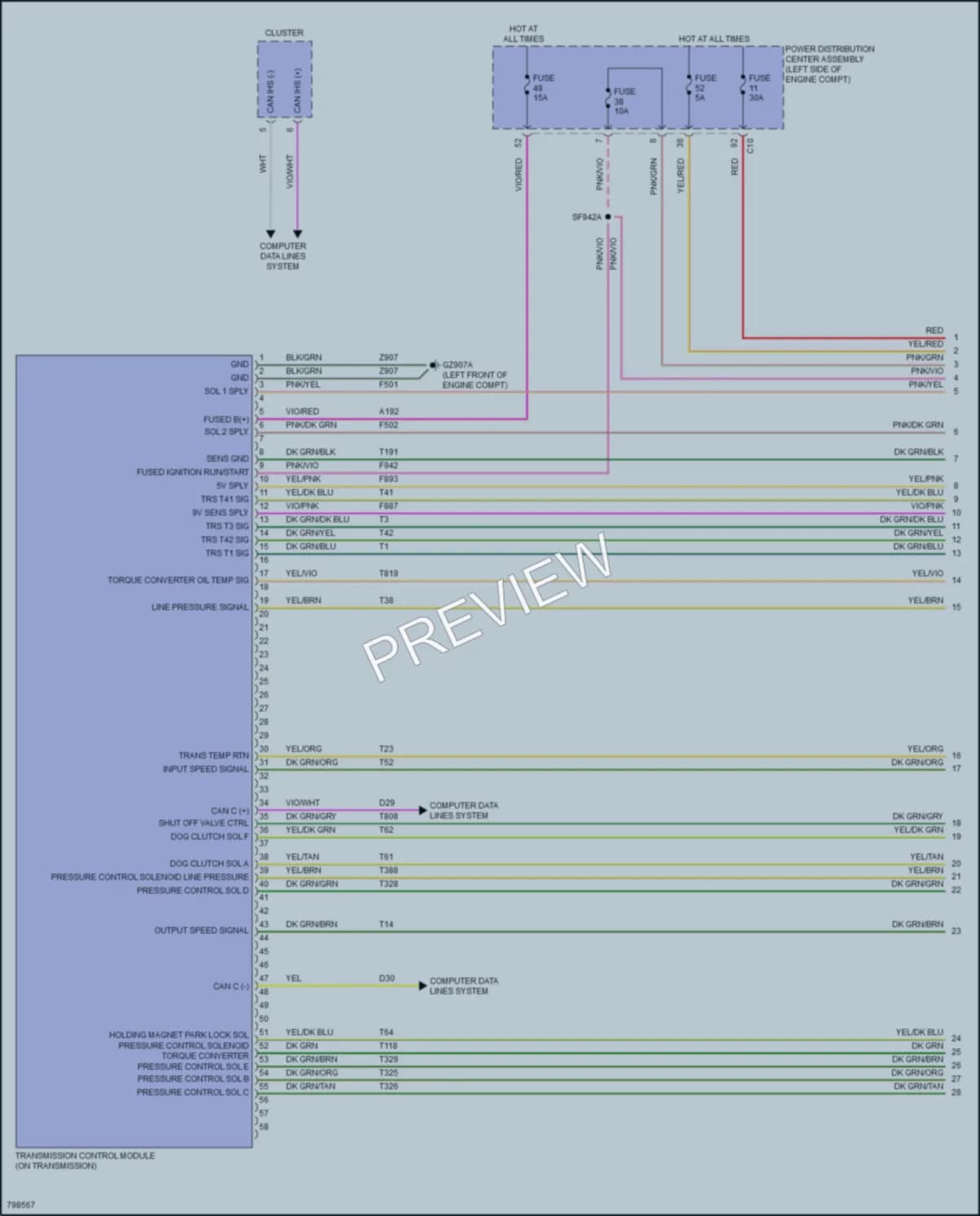 2022 Jeep Compass Transmission wiring diagram preview
