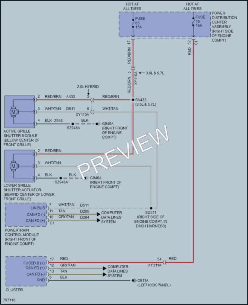2022 Jeep GrandCherokee Active Bodyworks wiring diagram preview