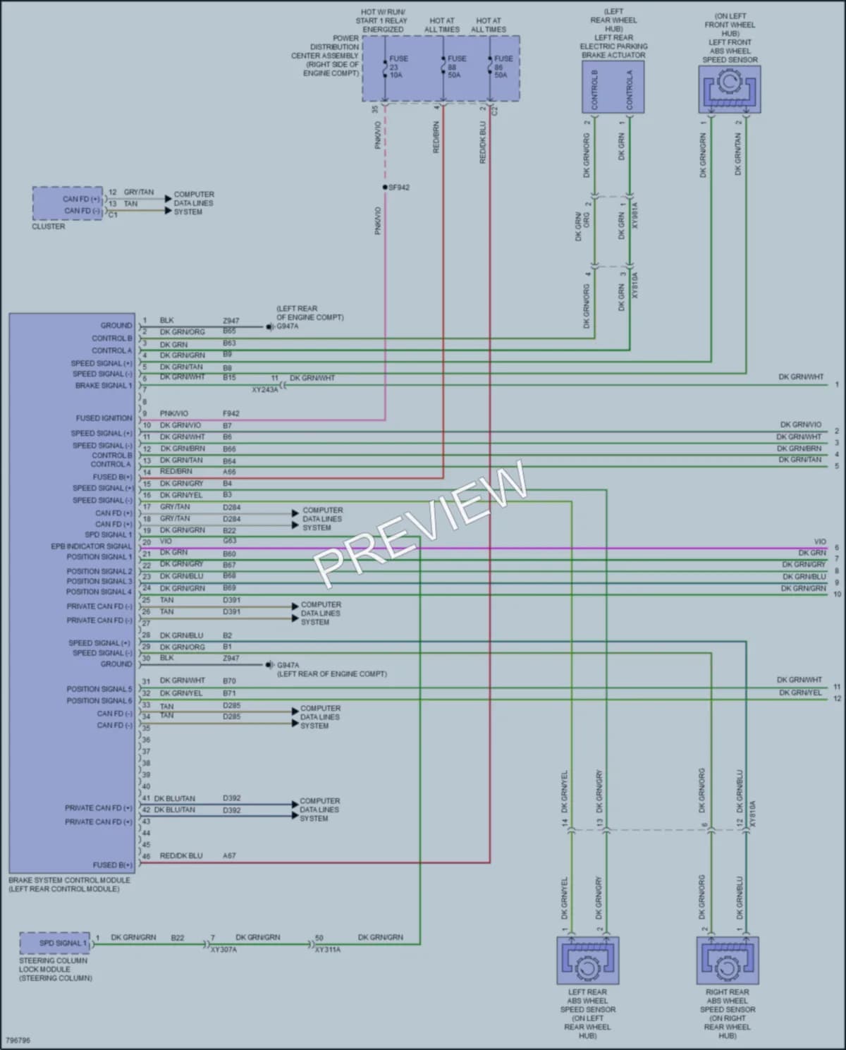 2022 Jeep GrandCherokee Anti Lock Brakes wiring diagram preview