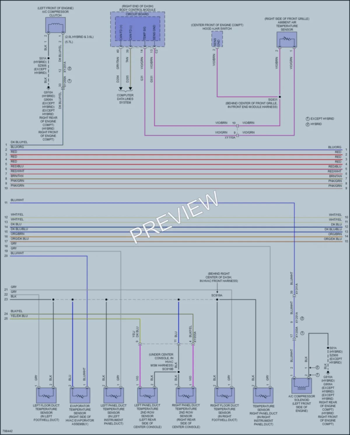 2022 Jeep GrandCherokee4XE Air Conditioning wiring diagram preview