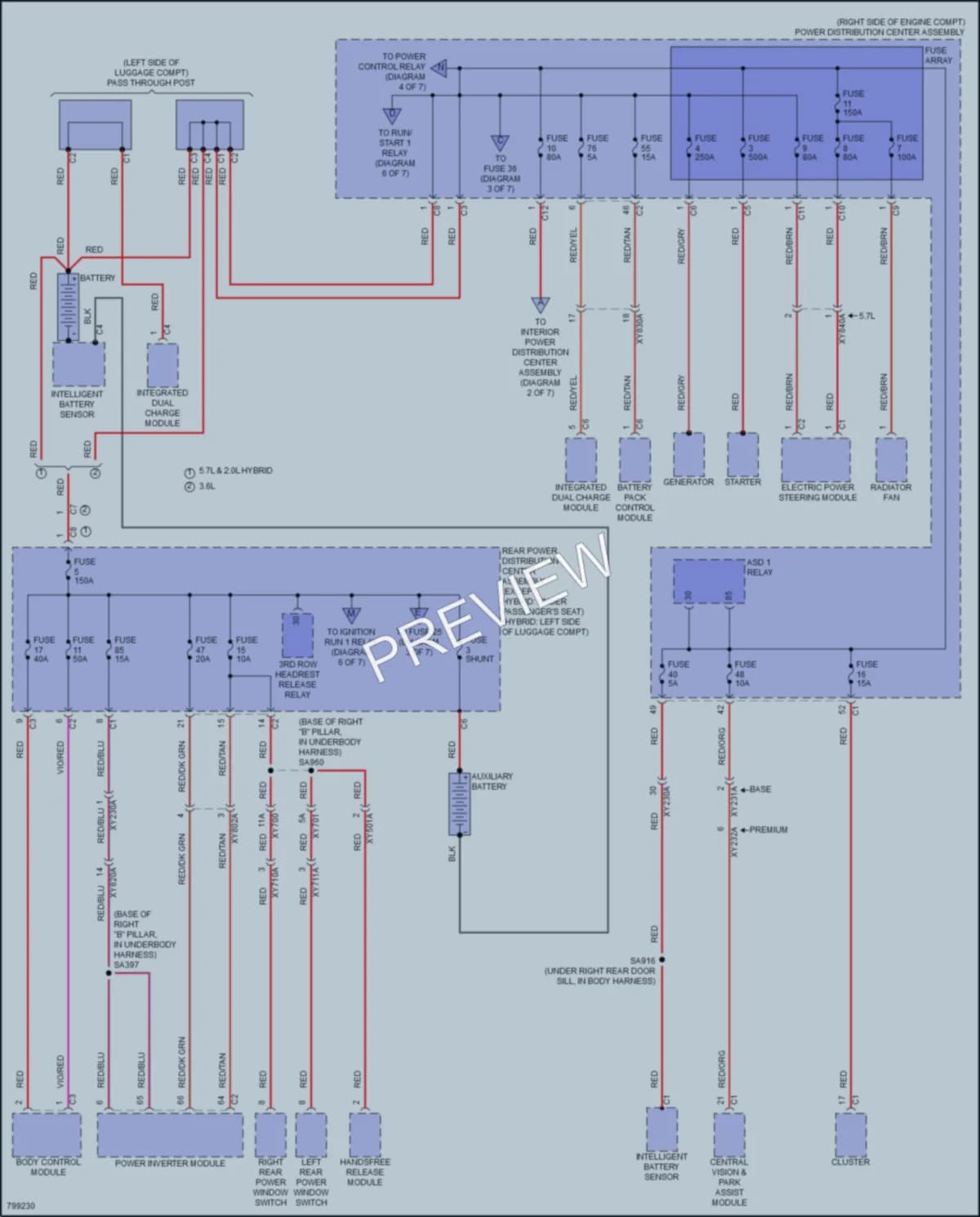 2022 Jeep GrandCherokee4XE Power Distribution wiring diagram preview