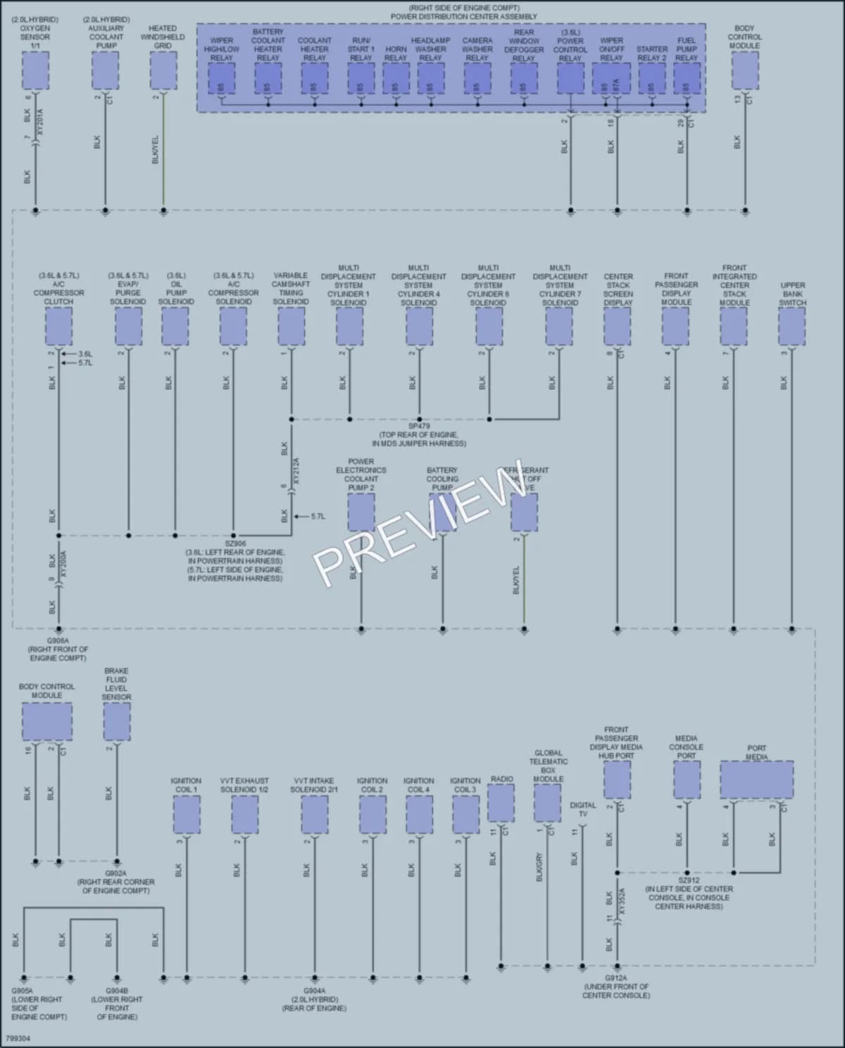 2022 Jeep GrandCherokeeL Ground Distribution wiring diagram preview
